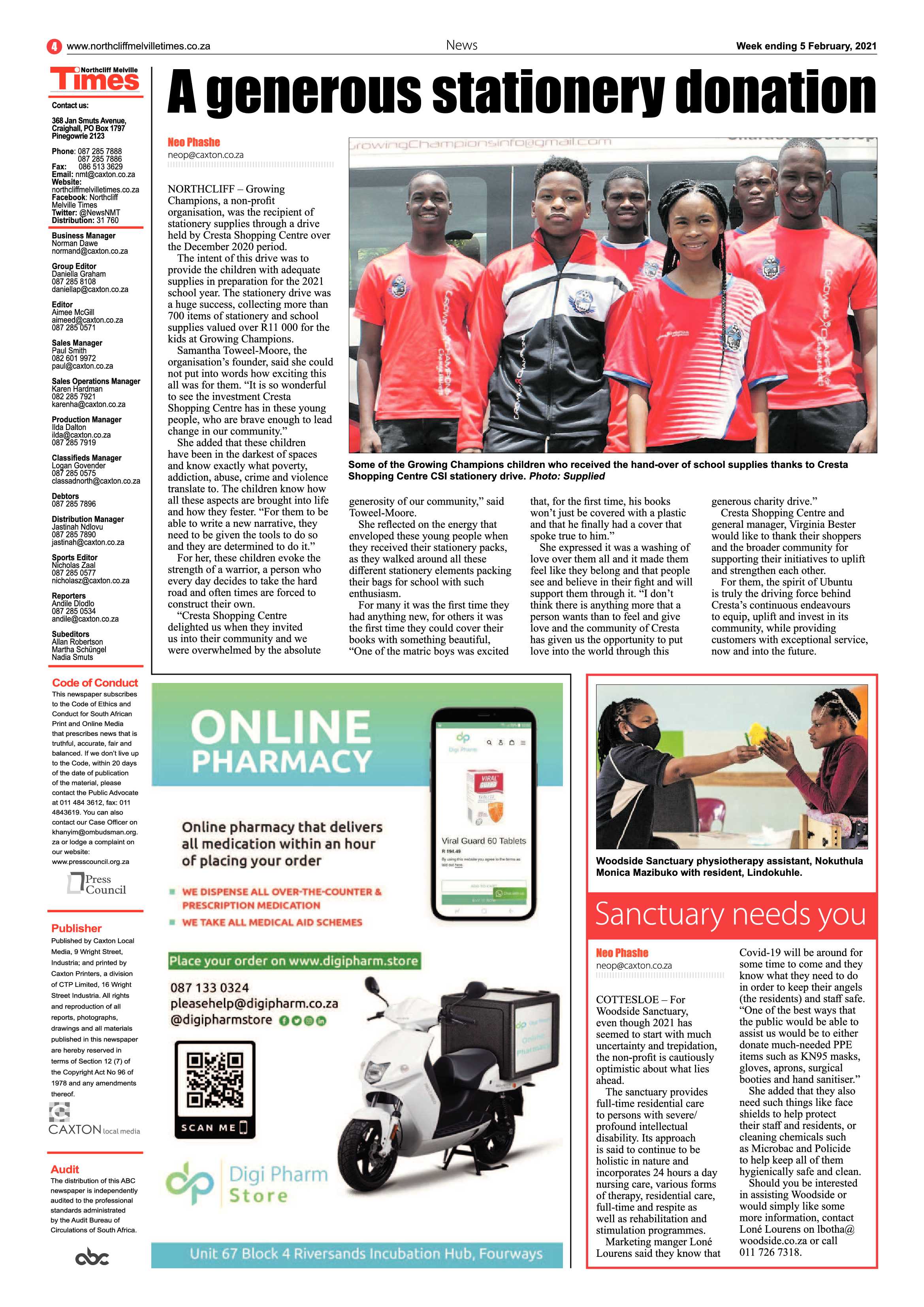 Northcliff Melville Times 5 February 2021 page 4