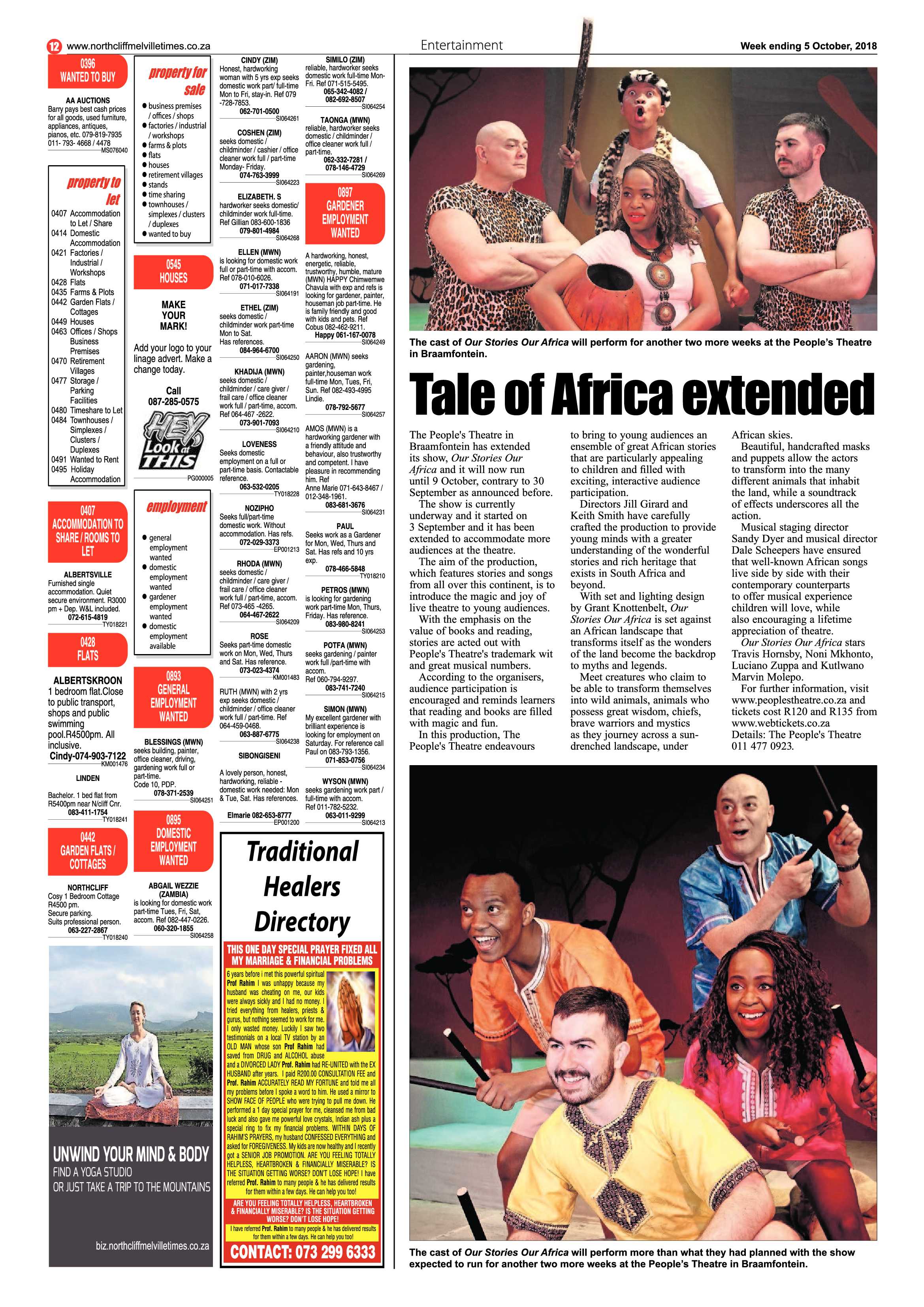 Northcliff Melville Times 5 October 2018 page 12