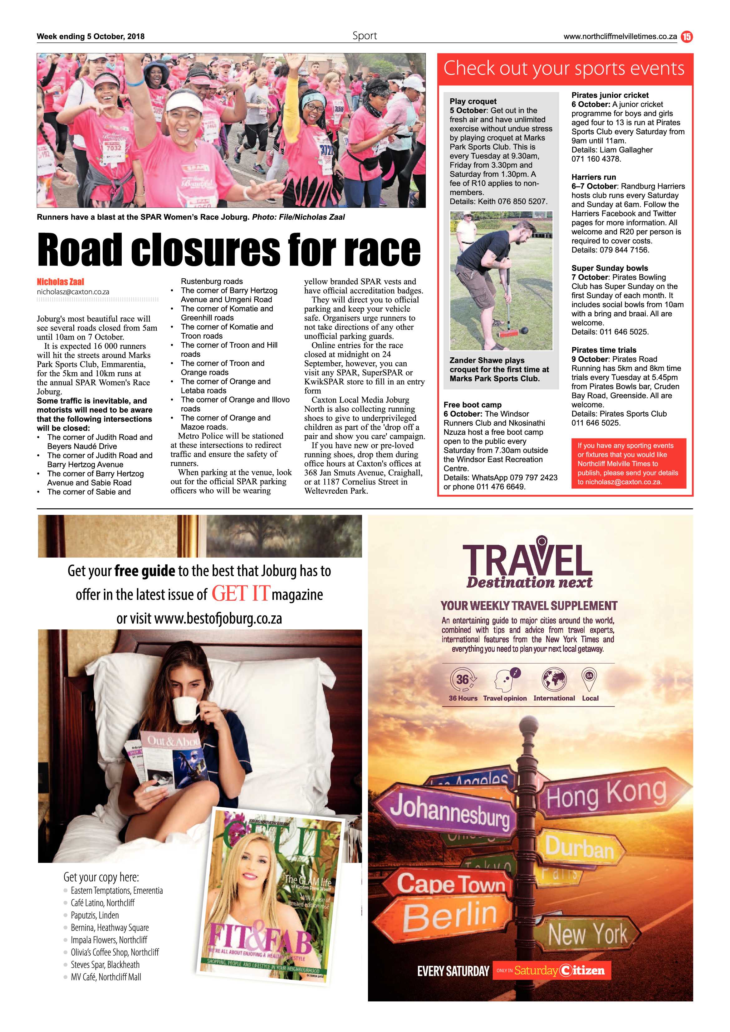 Northcliff Melville Times 5 October 2018 page 15