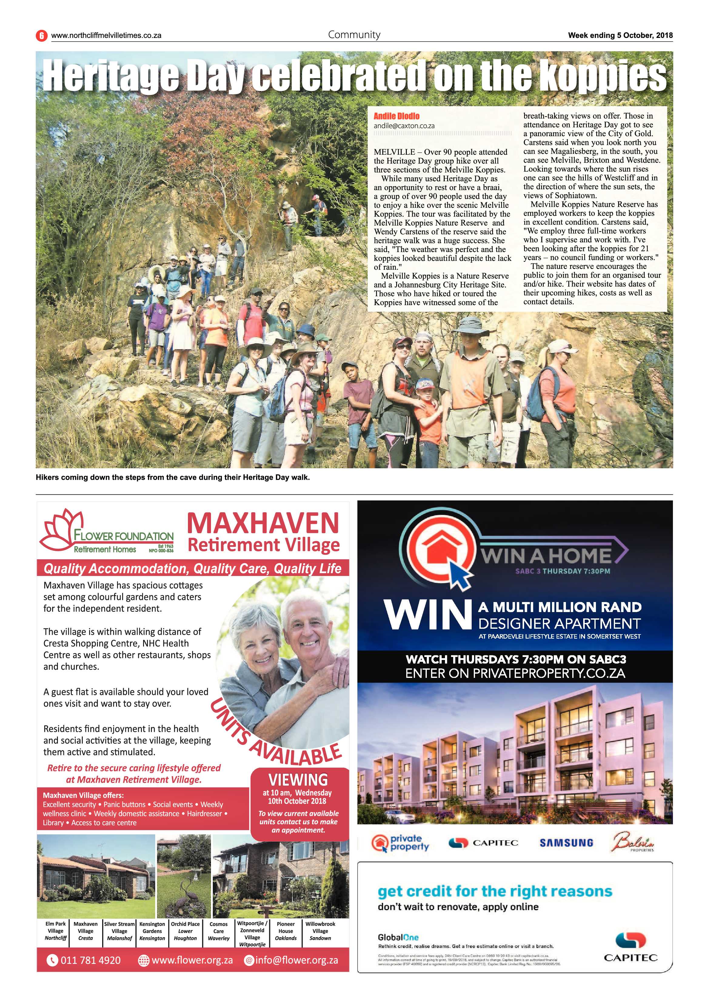 Northcliff Melville Times 5 October 2018 page 6