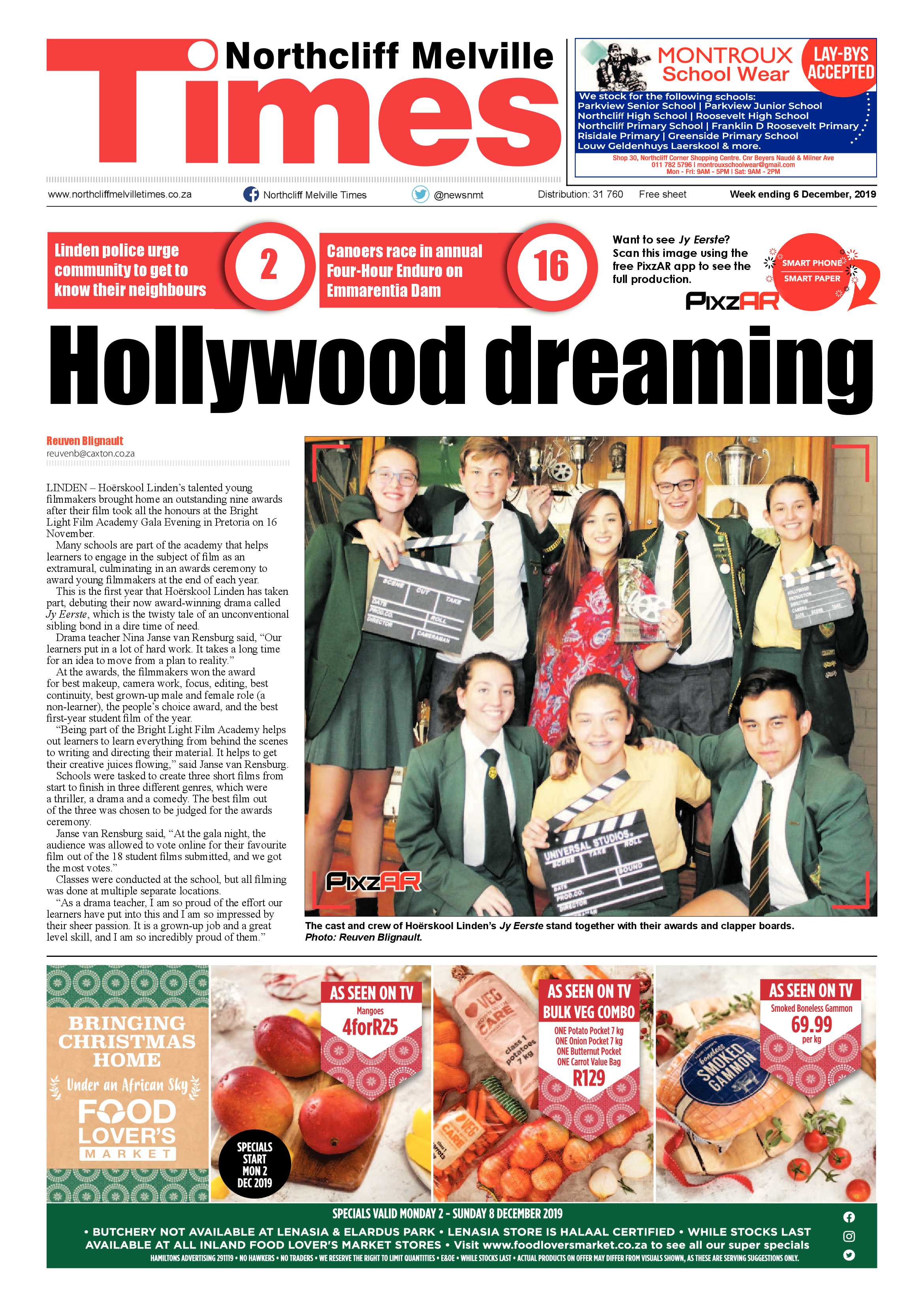 Northcliff Melville Times 06 December 2019 page 1