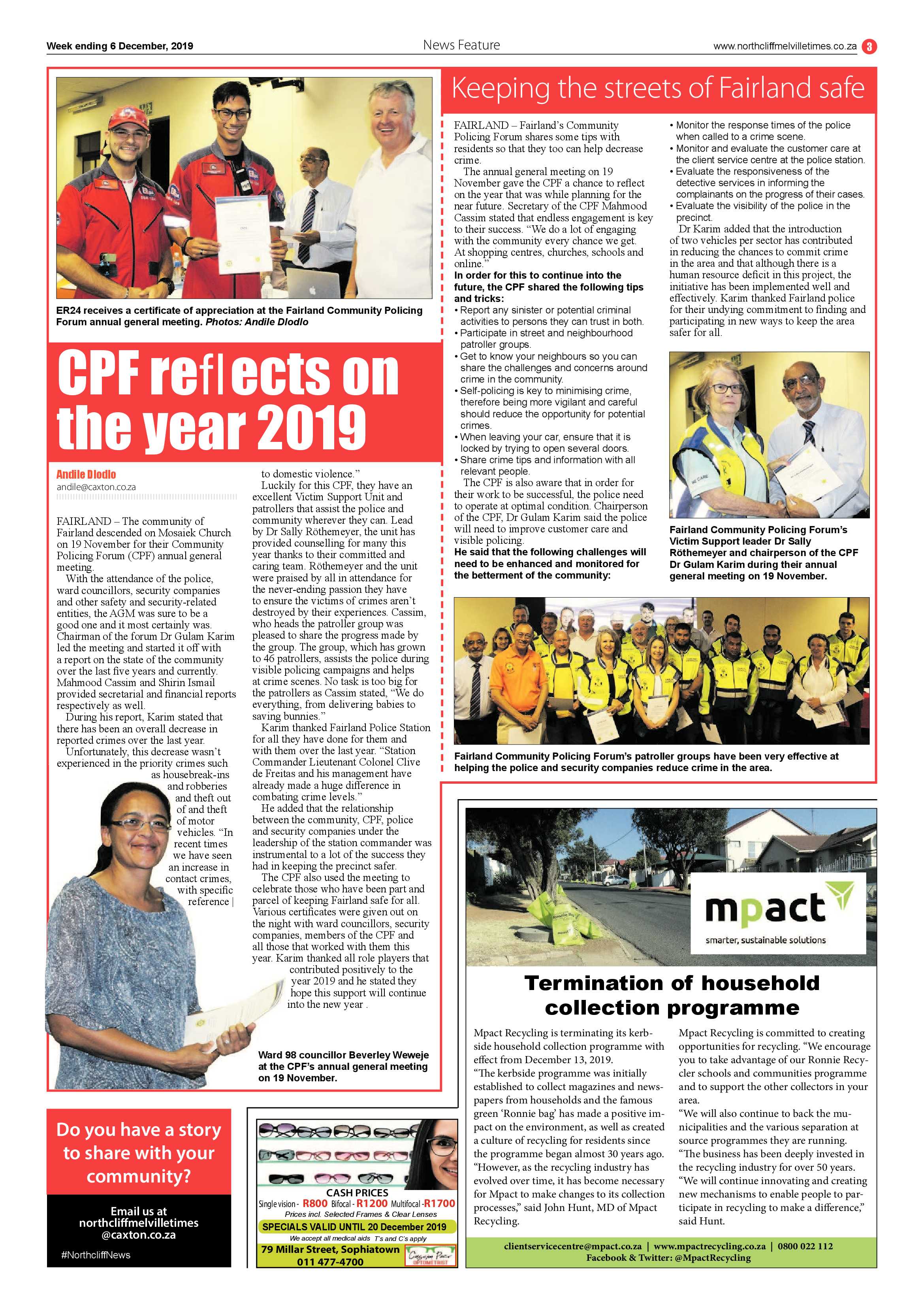 Northcliff Melville Times 06 December 2019 page 3
