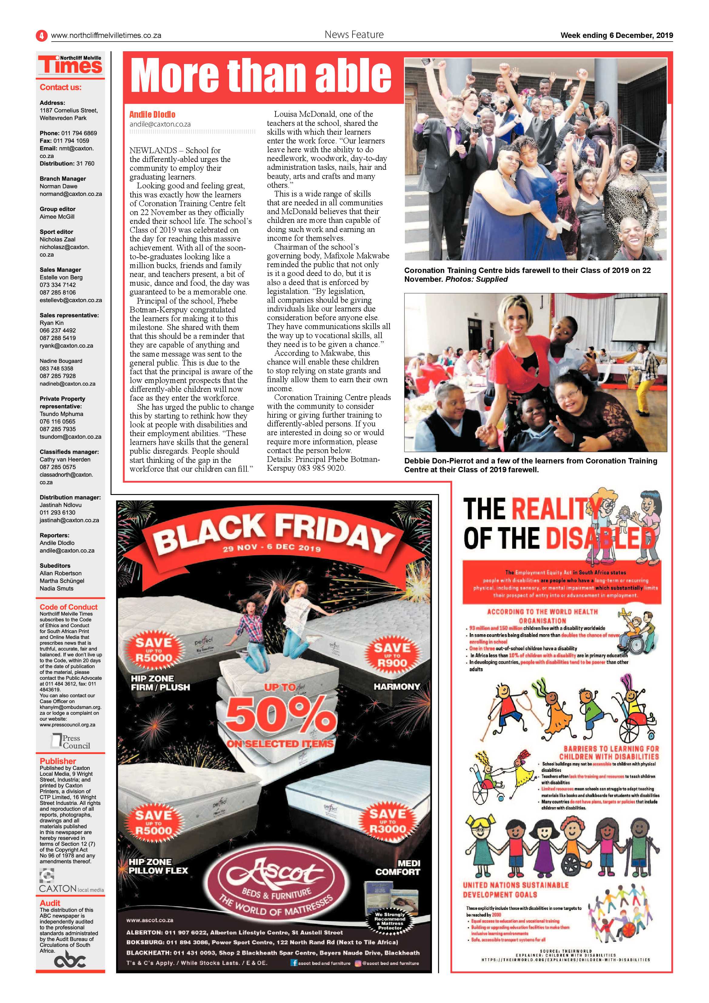 Northcliff Melville Times 06 December 2019 page 4