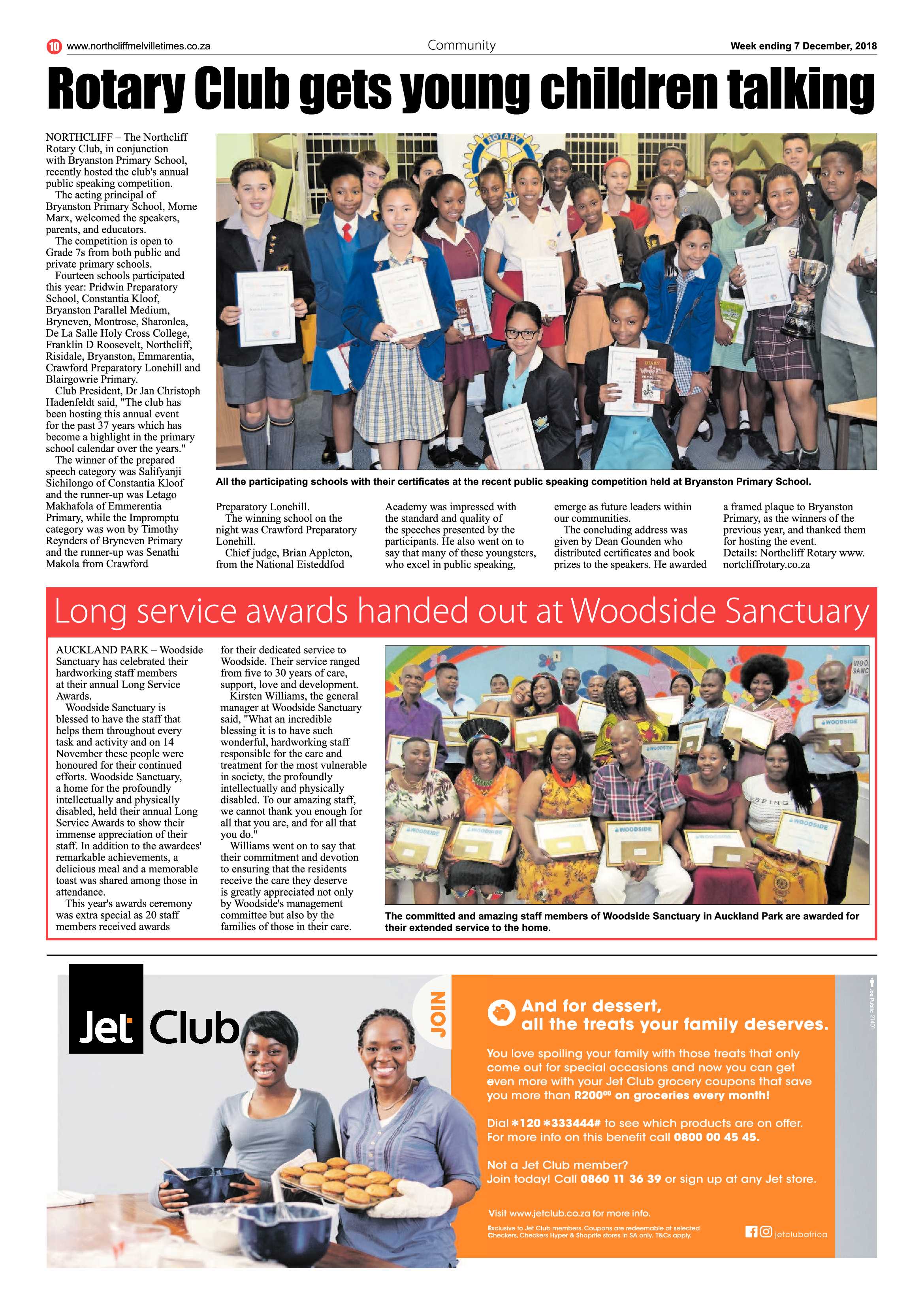 Northcliff Melville Times 7 December 2018 page 10