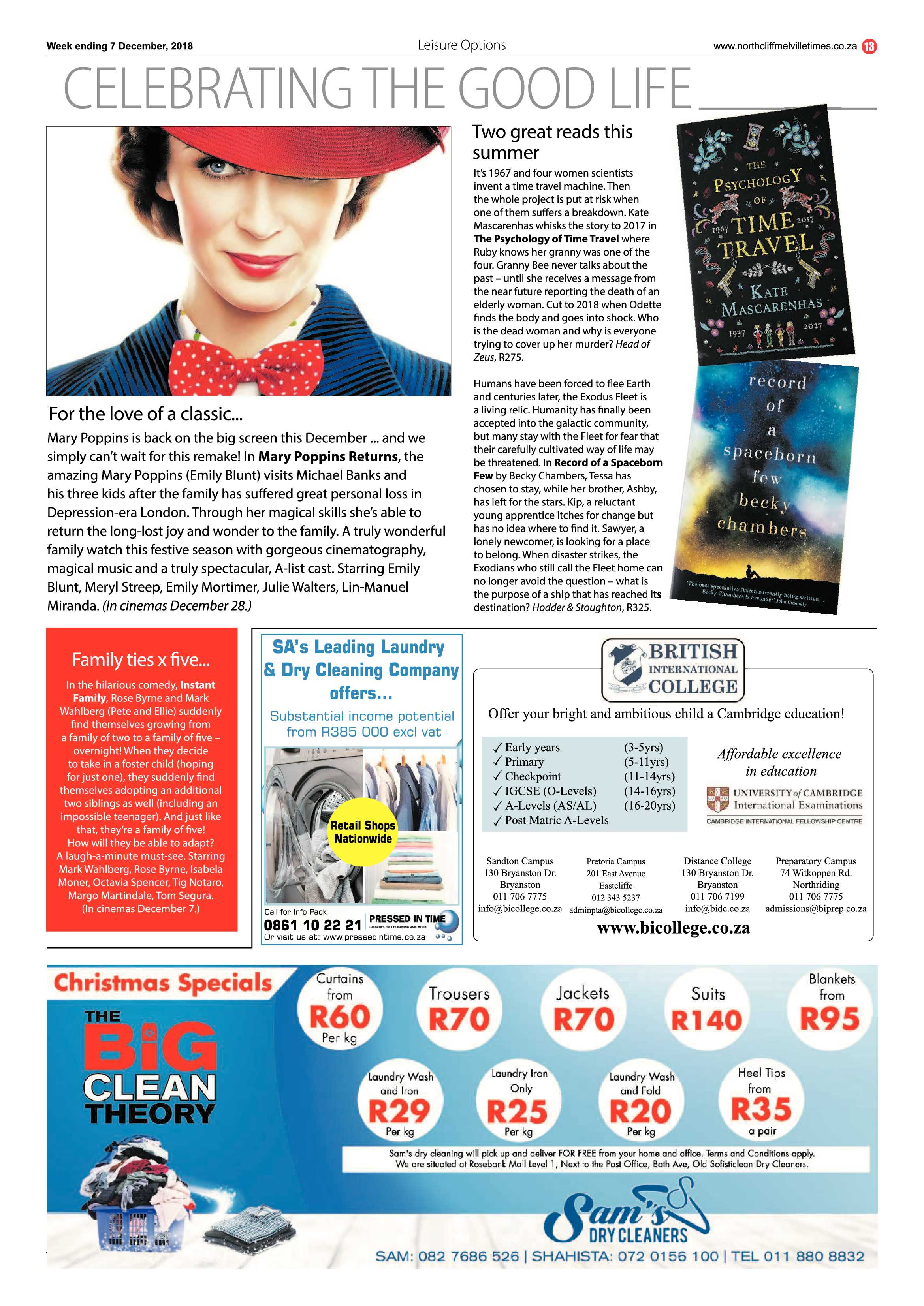 Northcliff Melville Times 7 December 2018 page 13
