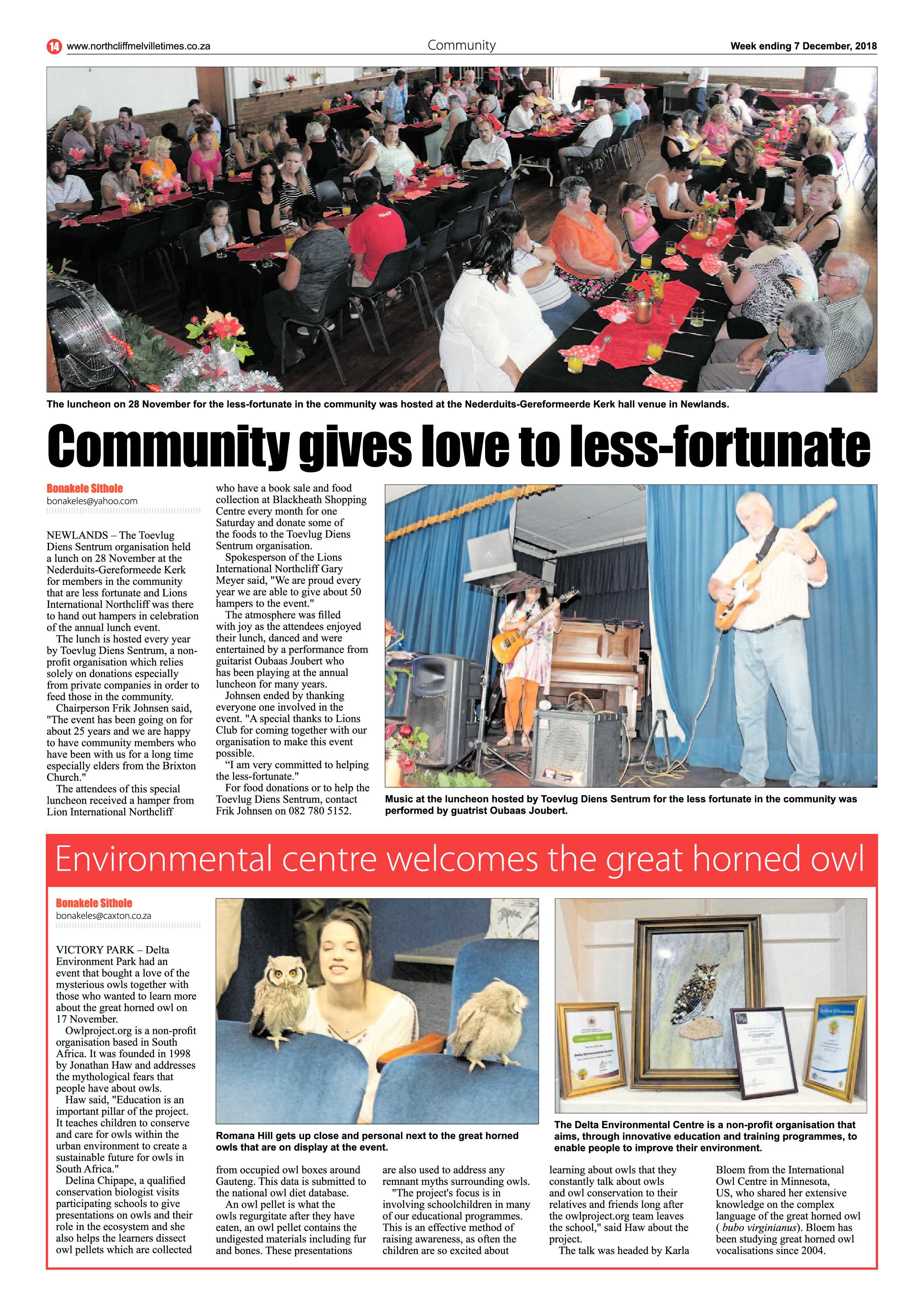 Northcliff Melville Times 7 December 2018 page 14