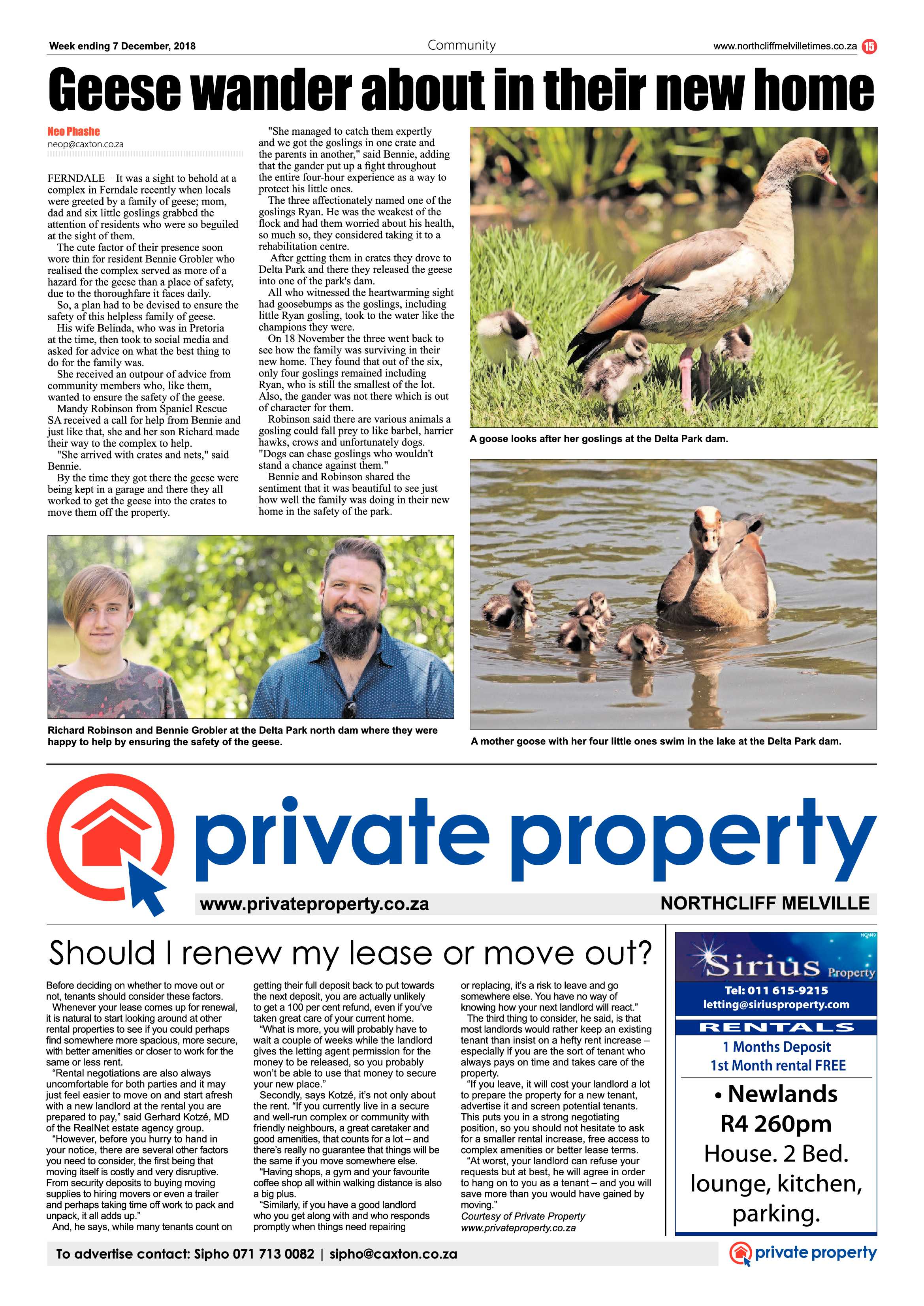 Northcliff Melville Times 7 December 2018 page 15