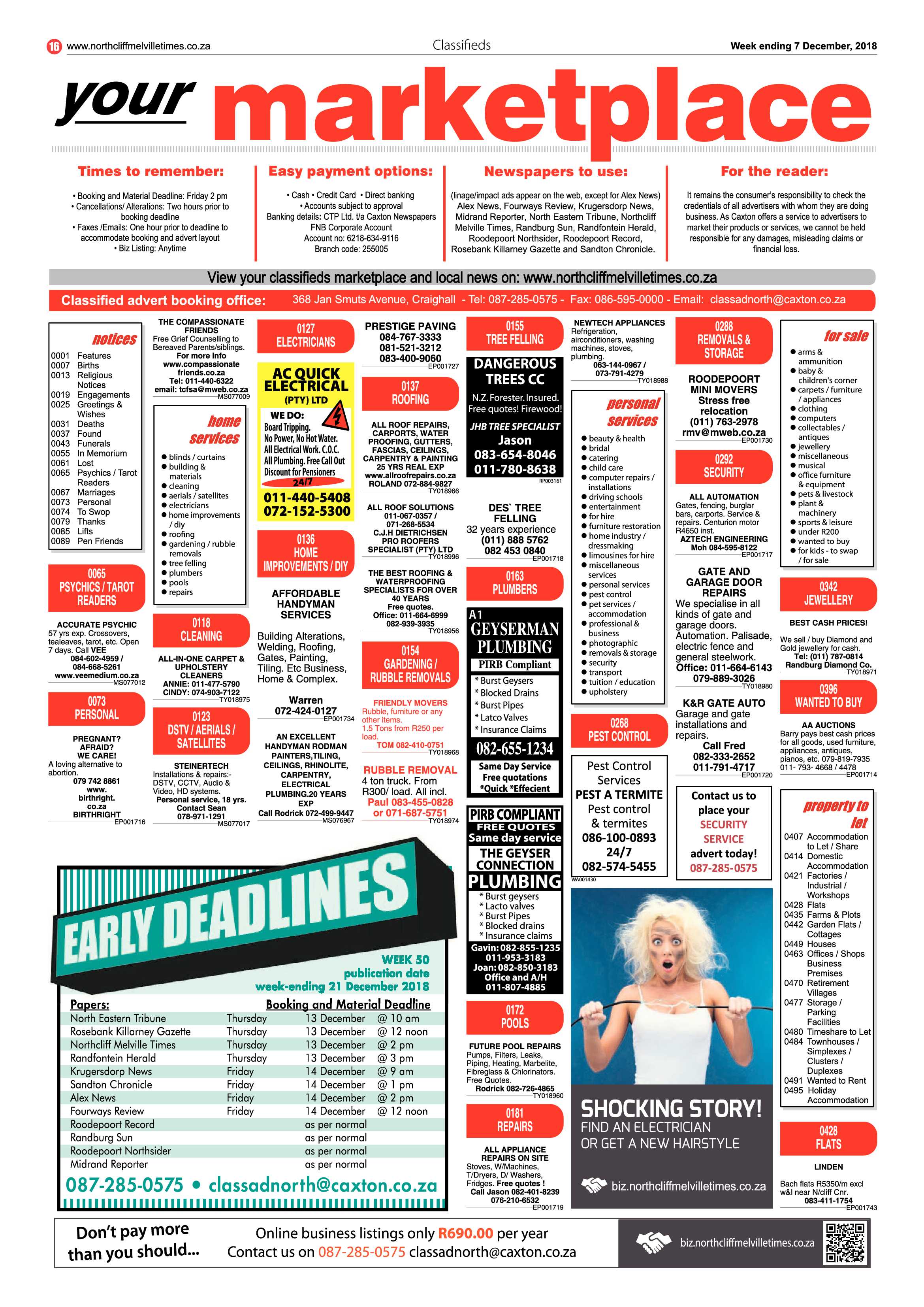 Northcliff Melville Times 7 December 2018 page 16