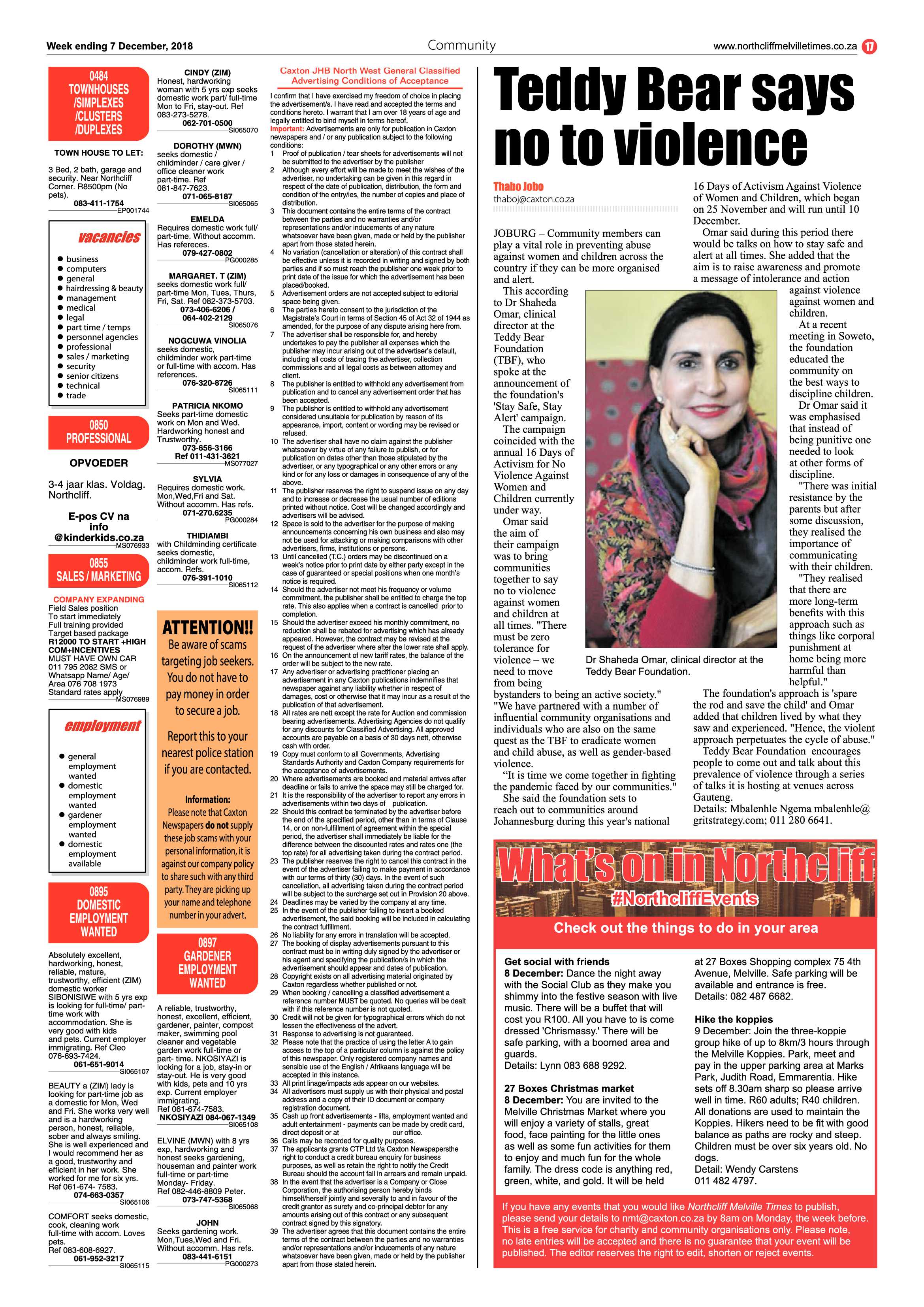 Northcliff Melville Times 7 December 2018 page 17