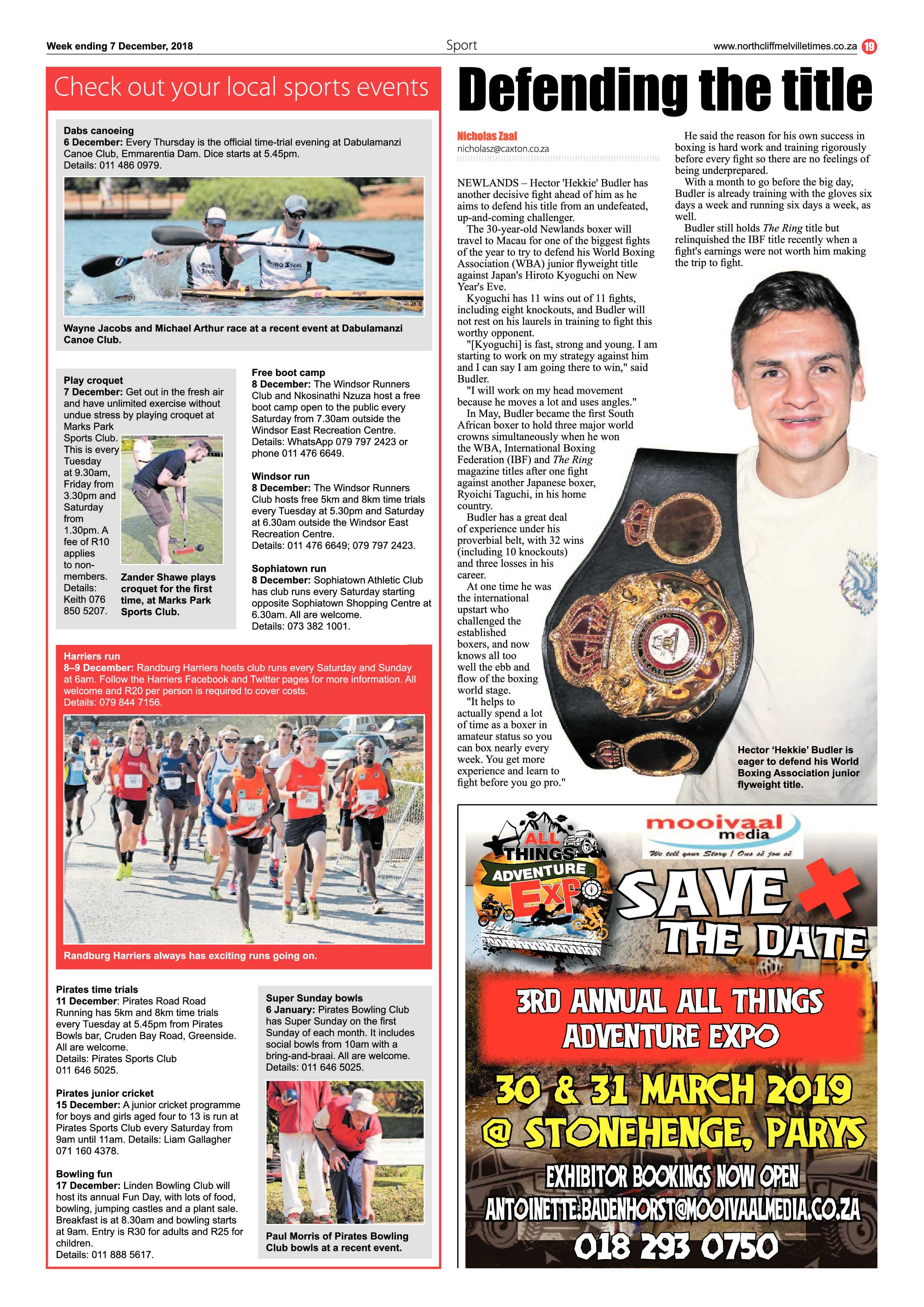 Northcliff Melville Times 7 December 2018 page 19