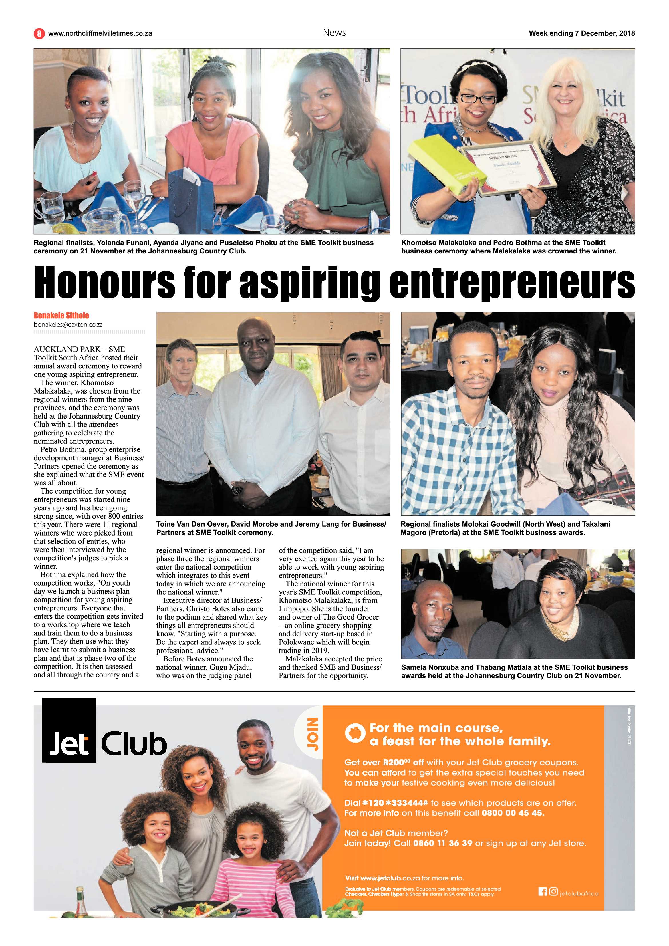 Northcliff Melville Times 7 December 2018 page 8