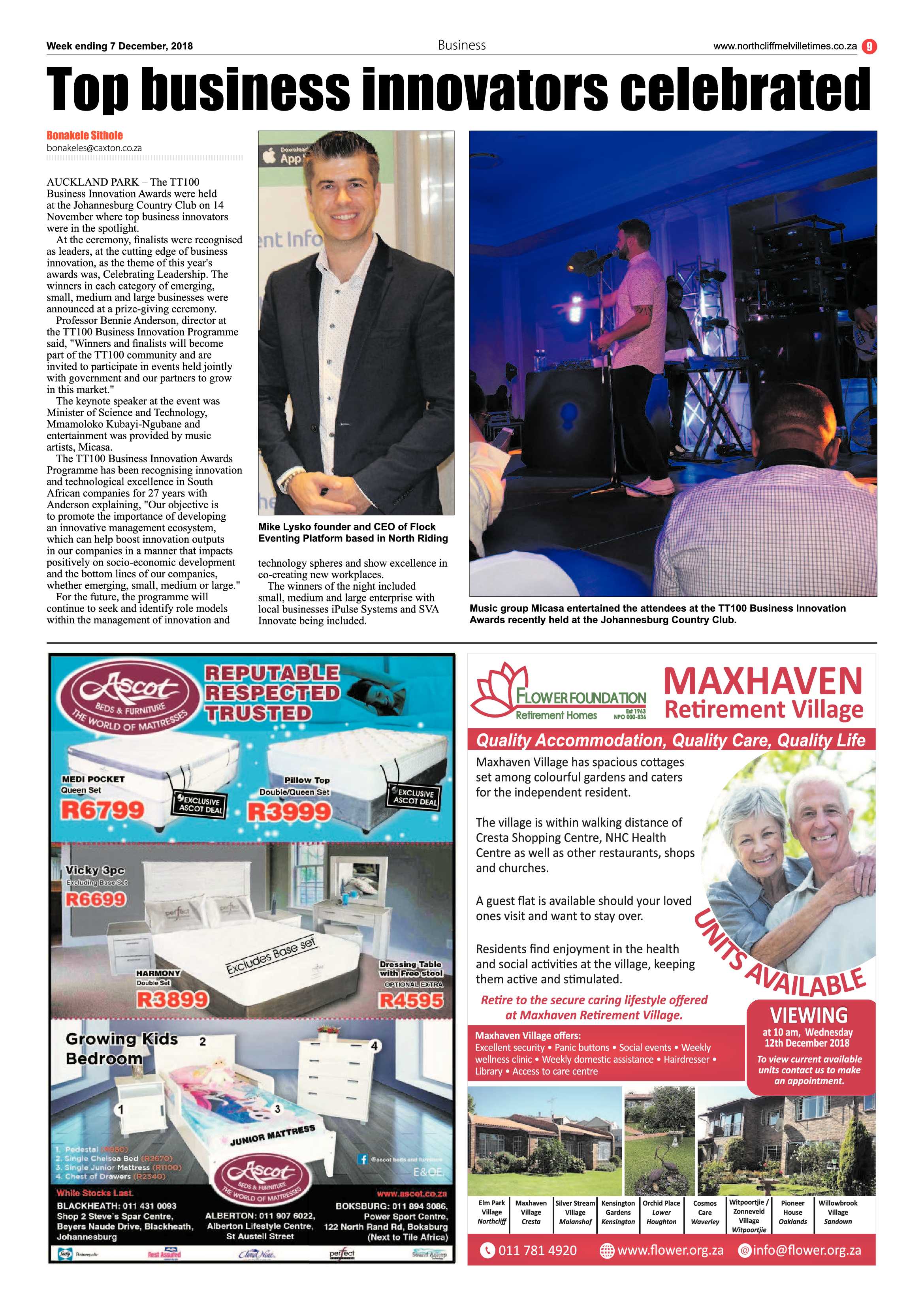 Northcliff Melville Times 7 December 2018 page 9