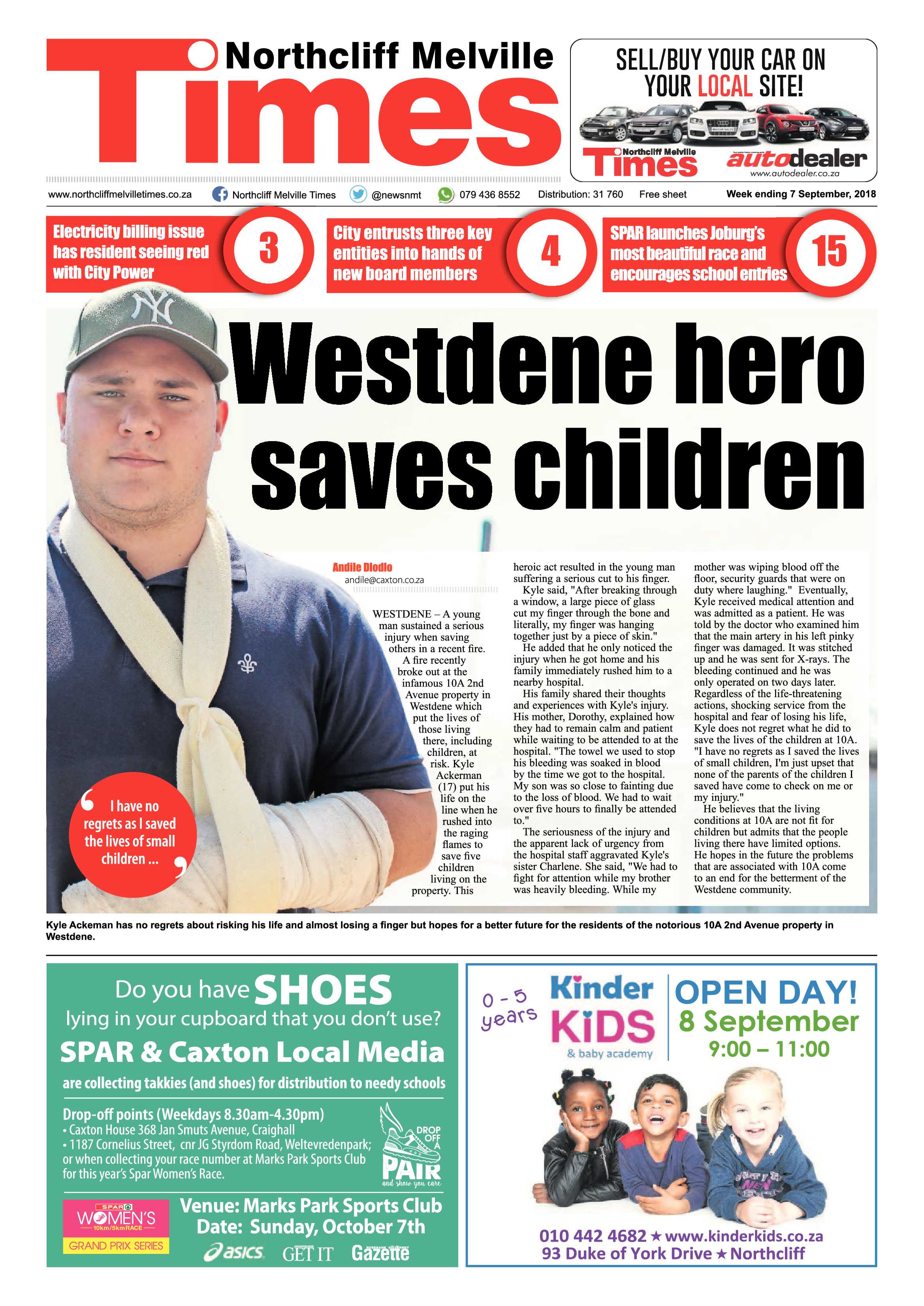 Northcliff Melville Times 7 September 2018 page 1