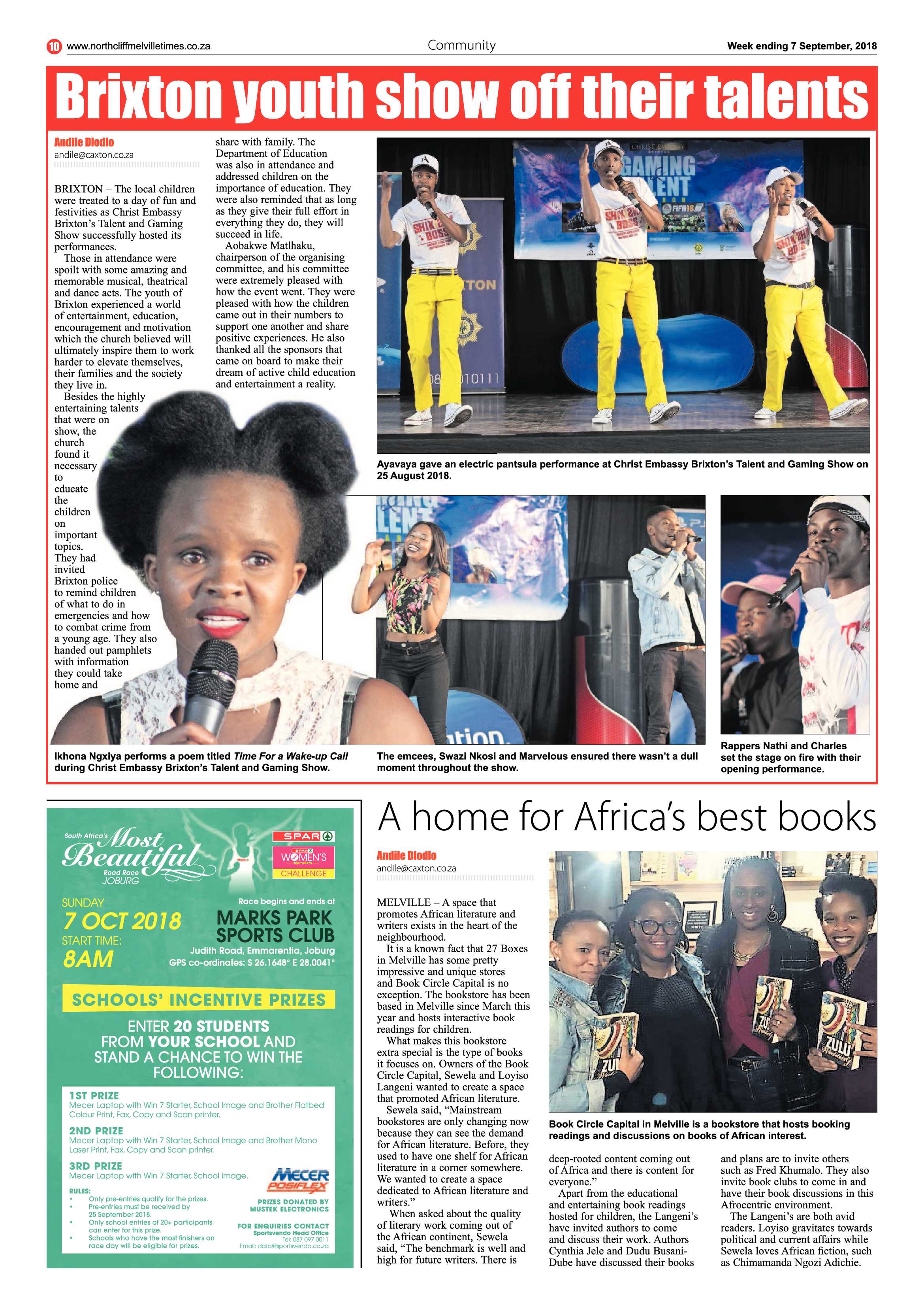 Northcliff Melville Times 7 September 2018 page 10