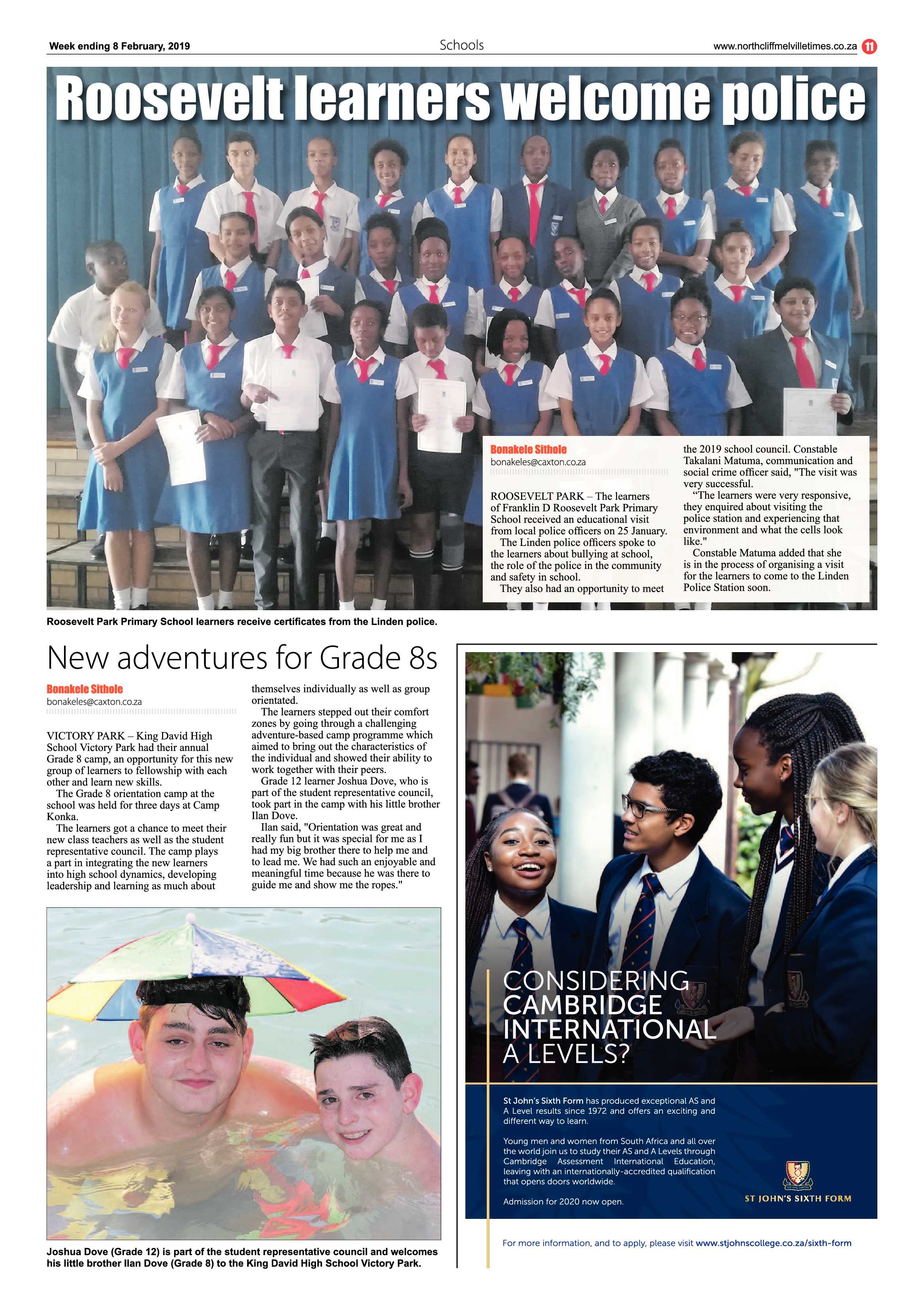Northcliff Melville Times 8 February, 2019 page 11