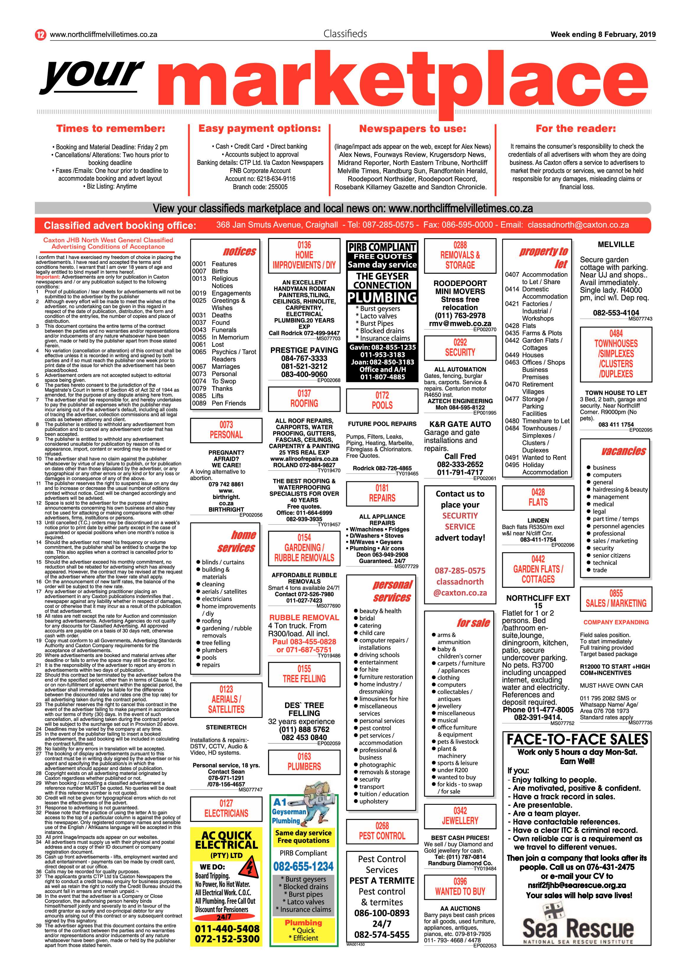Northcliff Melville Times 8 February, 2019 page 12