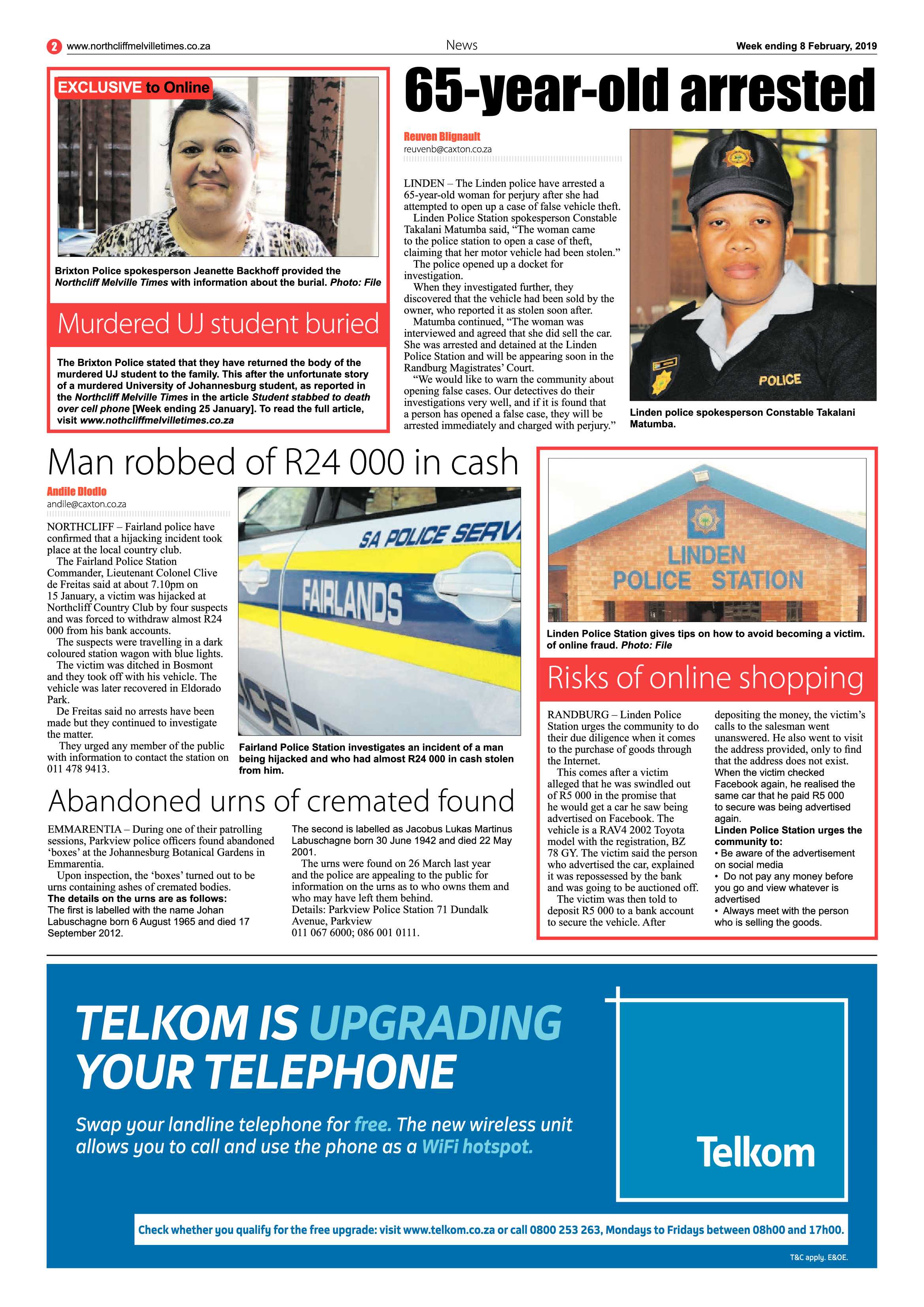 Northcliff Melville Times 8 February, 2019 page 2