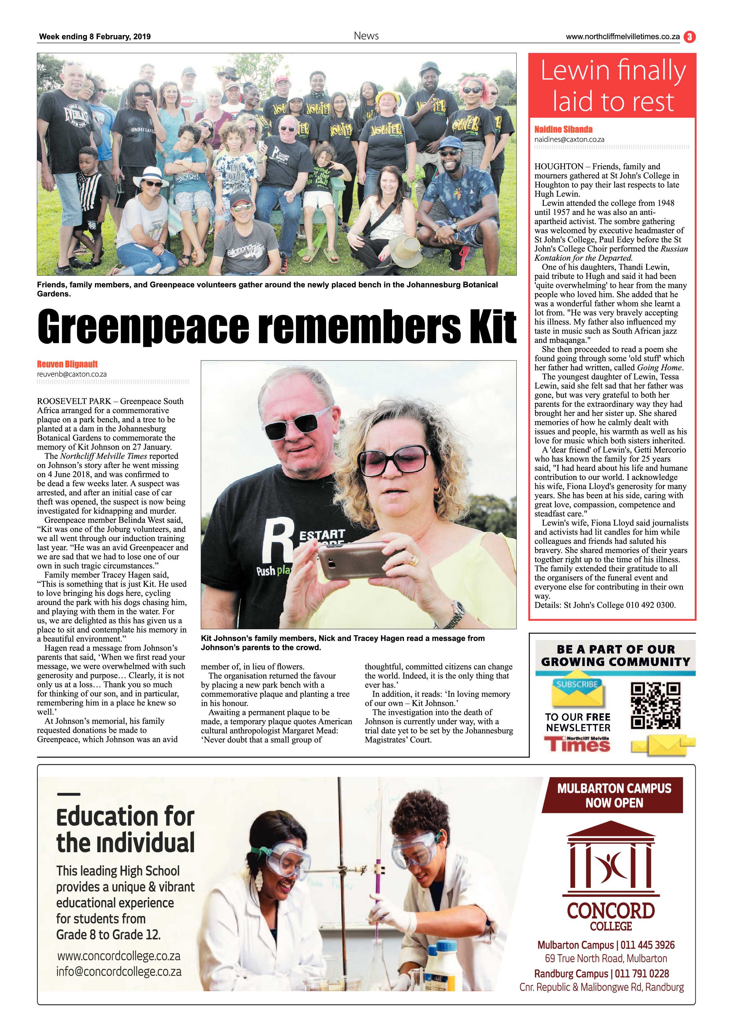 Northcliff Melville Times 8 February, 2019 page 3