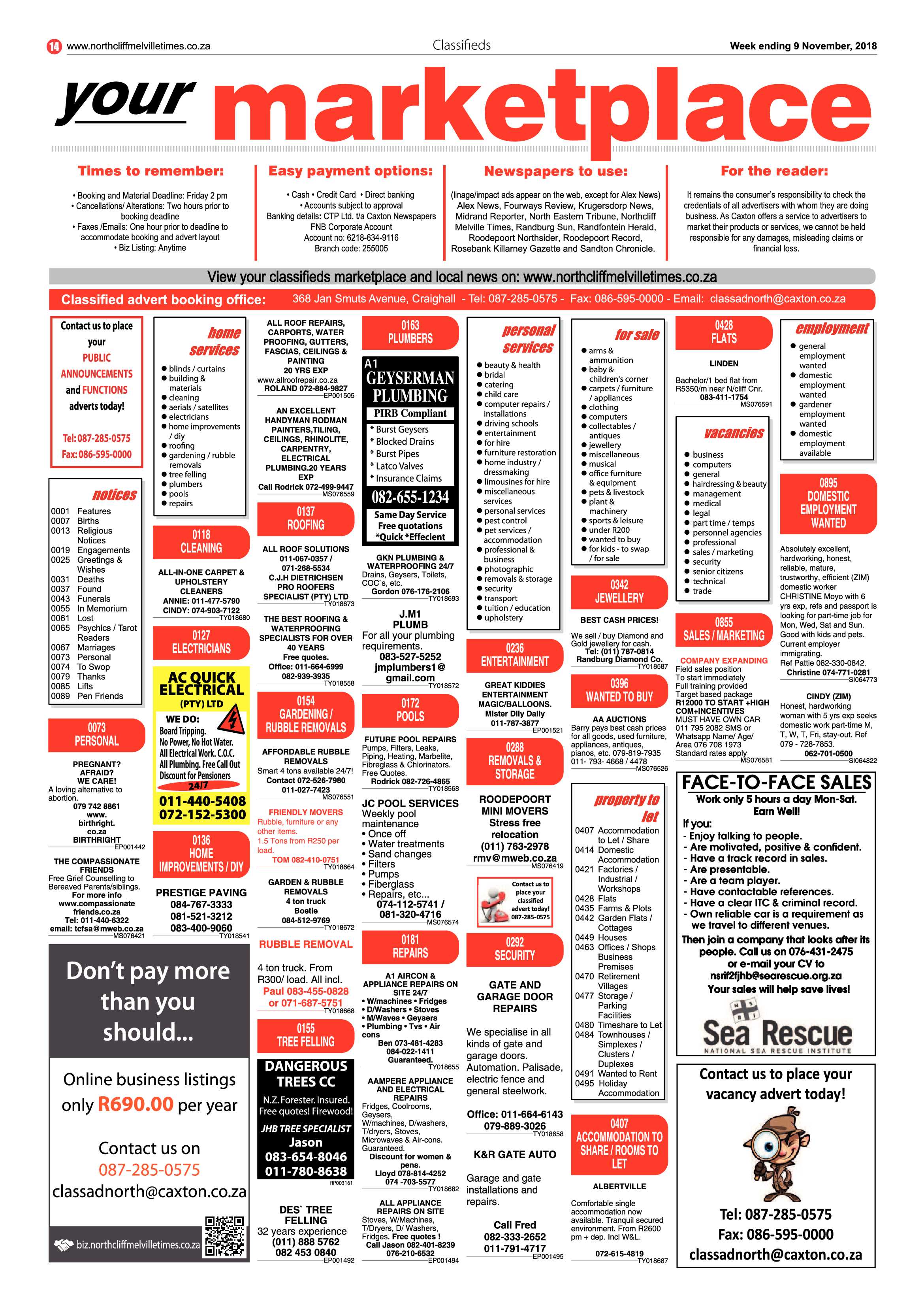 Northcliff Melville Times 9 November 2018 page 14