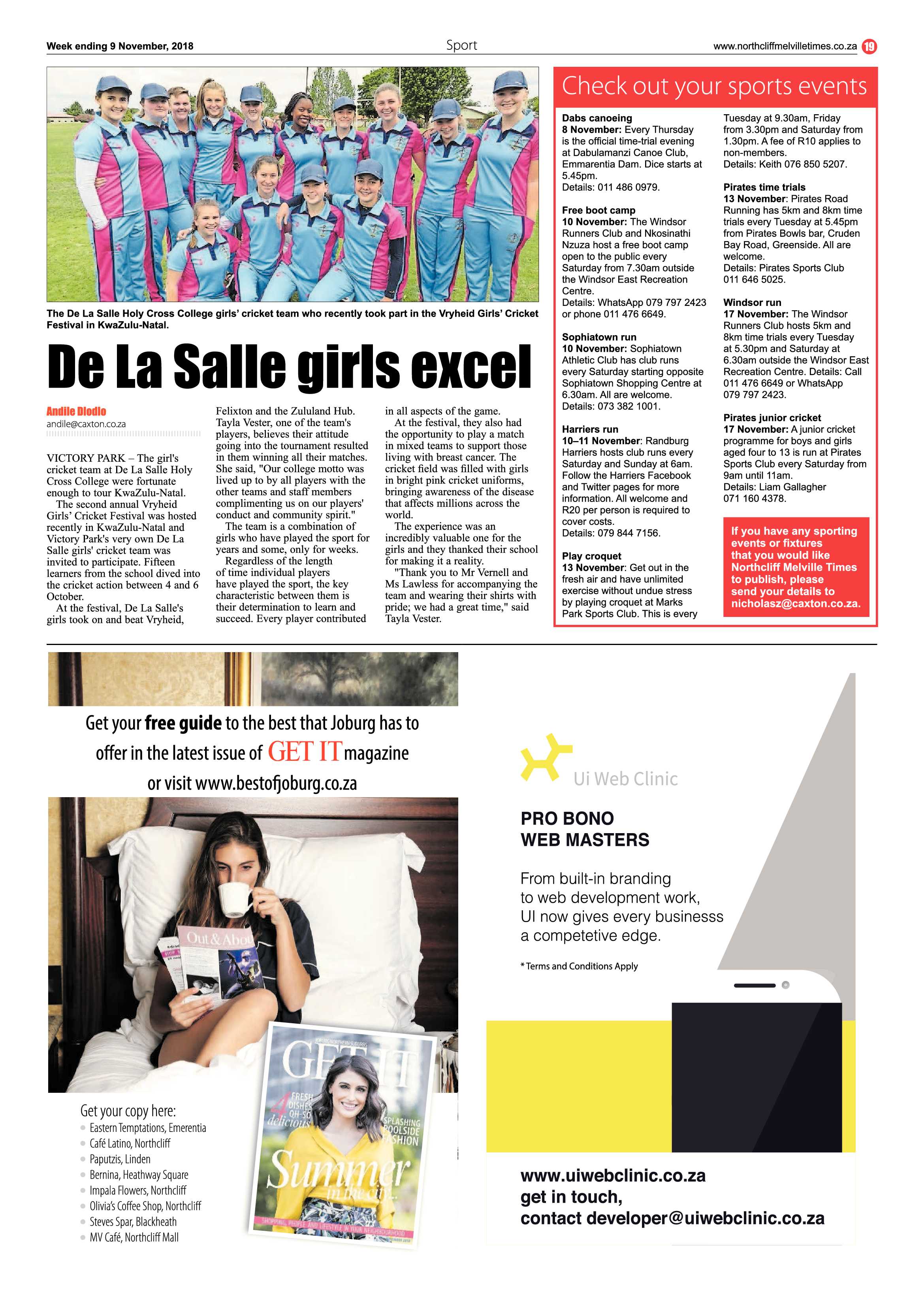 Northcliff Melville Times 9 November 2018 page 19