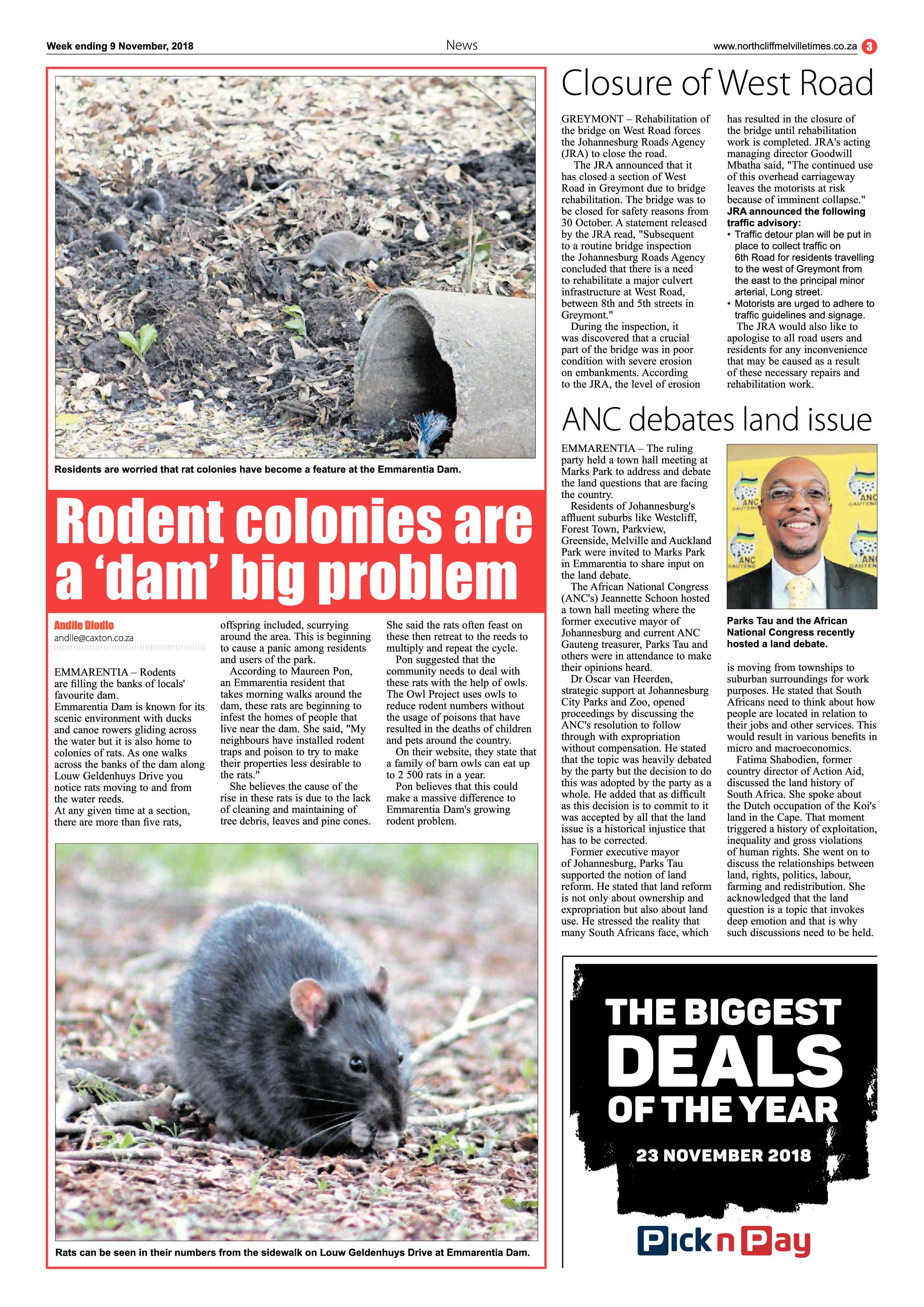 Northcliff Melville Times 9 November 2018 page 3