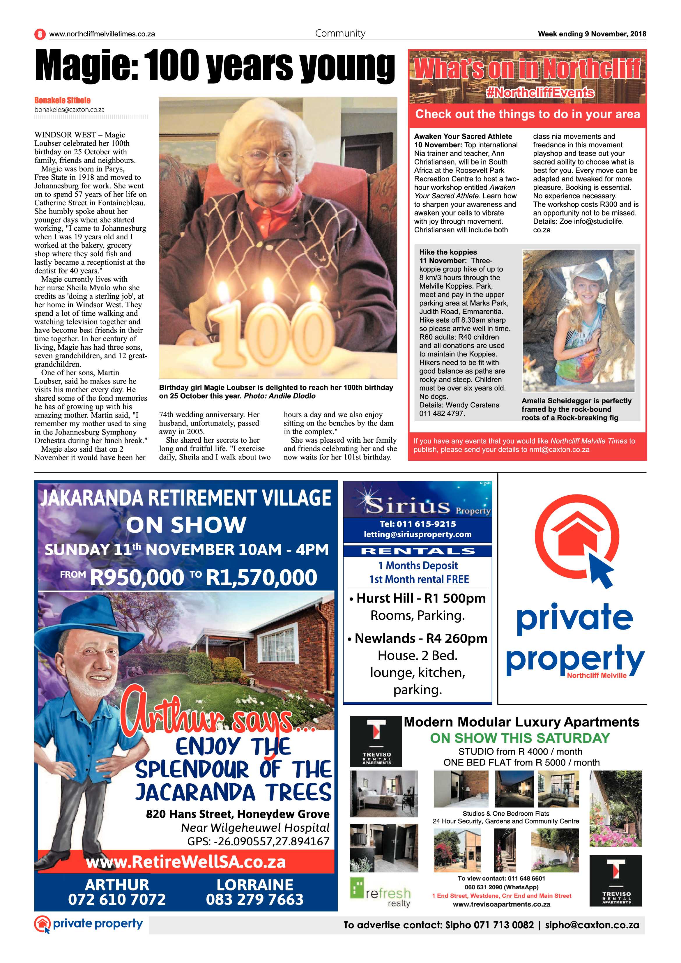 Northcliff Melville Times 9 November 2018 page 8