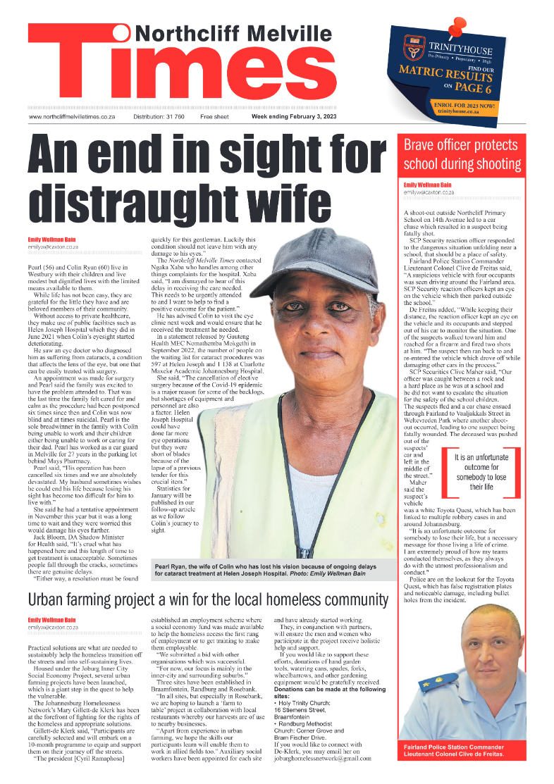 Northcliff Melville Times Feb 3 2023 page 1
