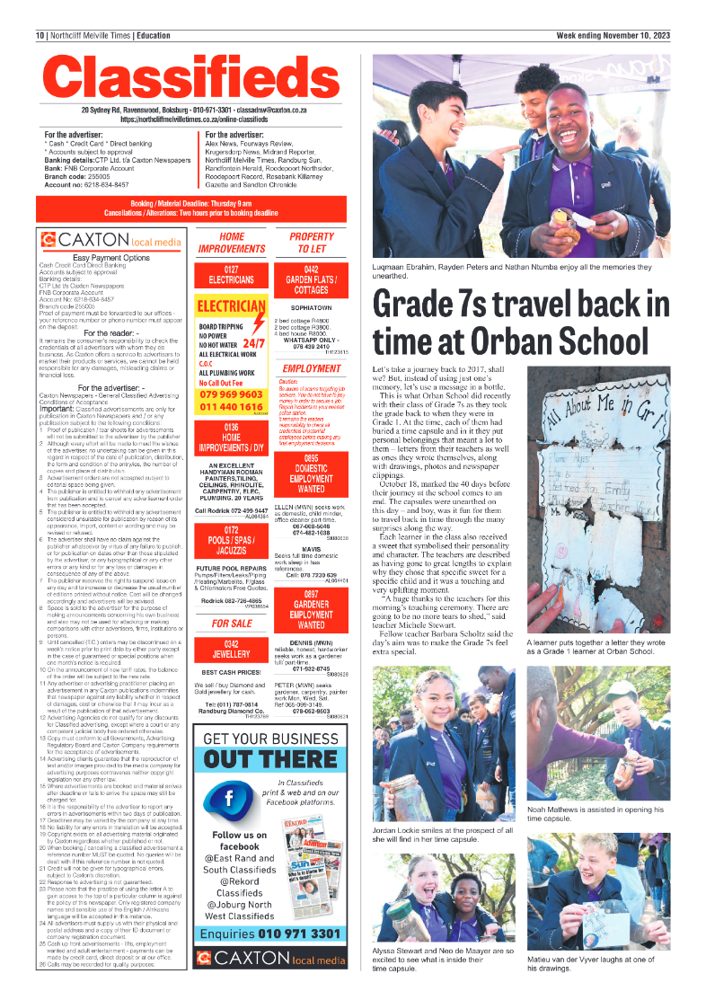 Northcliff Melville Times 10 November 2023 page 10