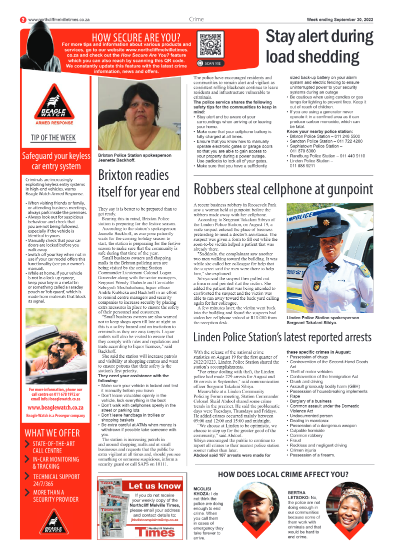 Northcliff Melville Times September 30 2022 page 2