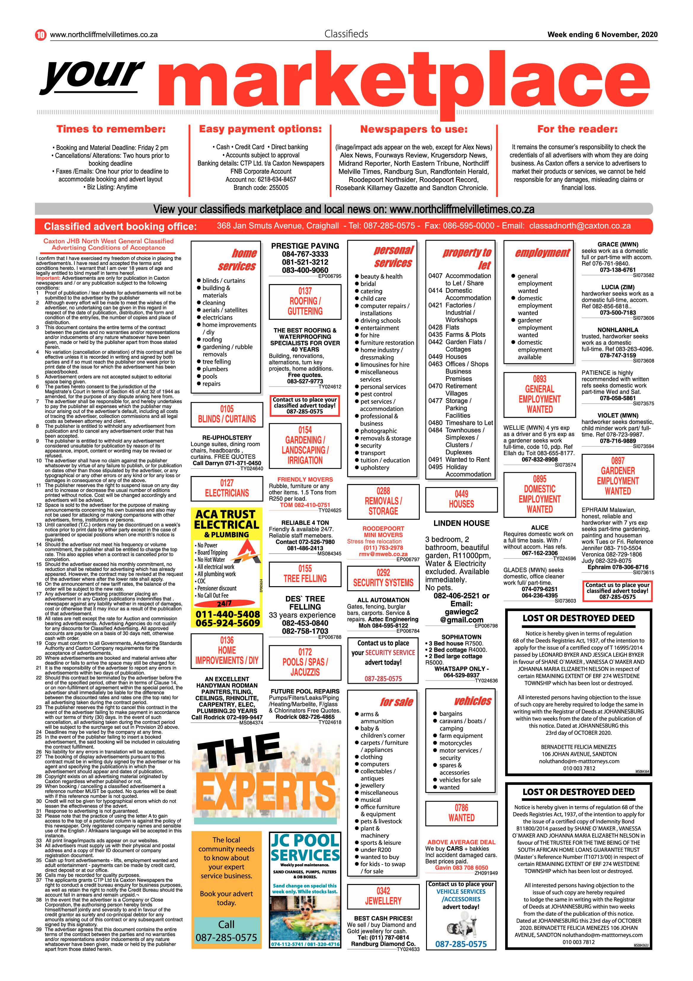 Northcliff Melville Times  06 November 2020 page 10