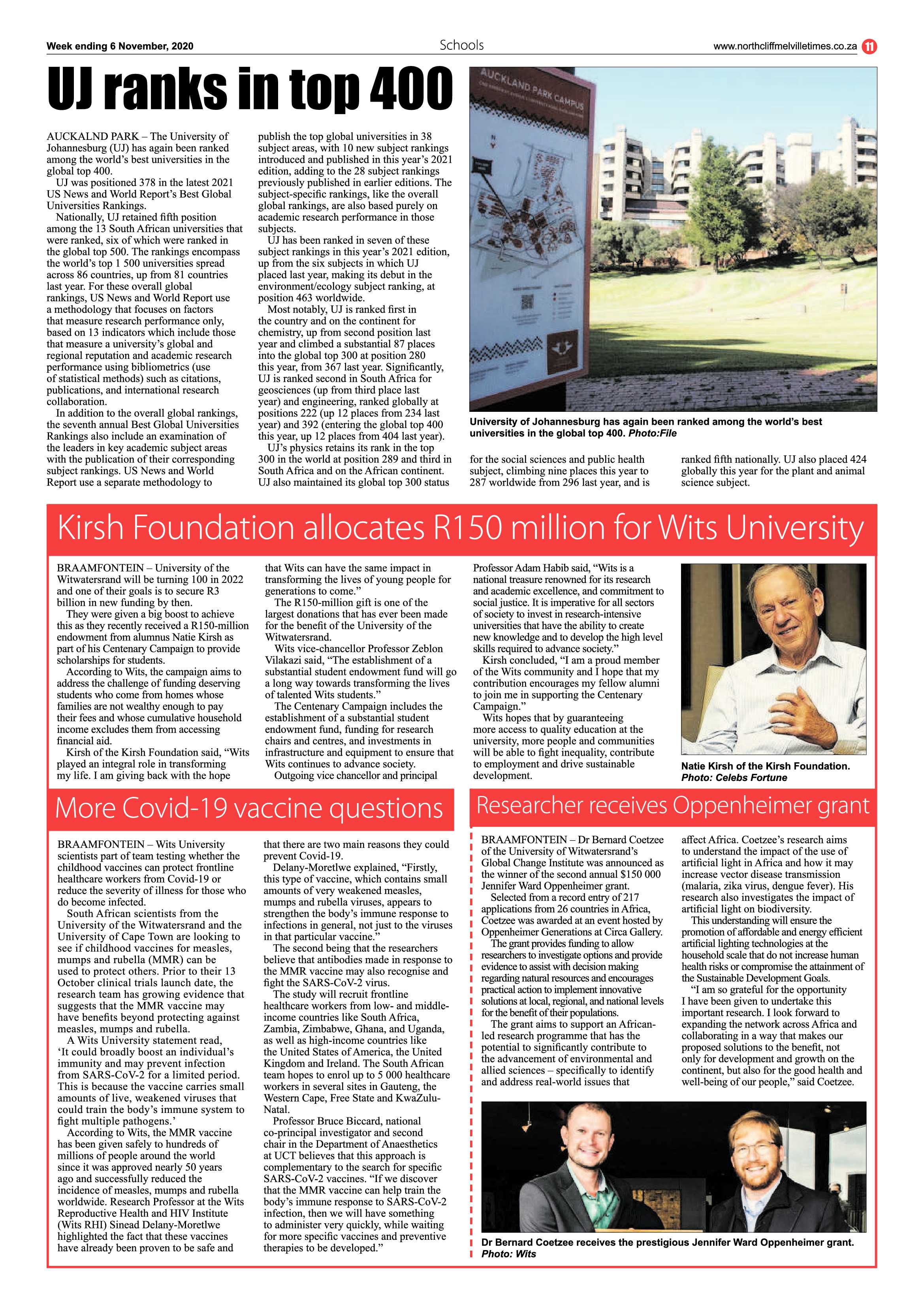 Northcliff Melville Times  06 November 2020 page 11