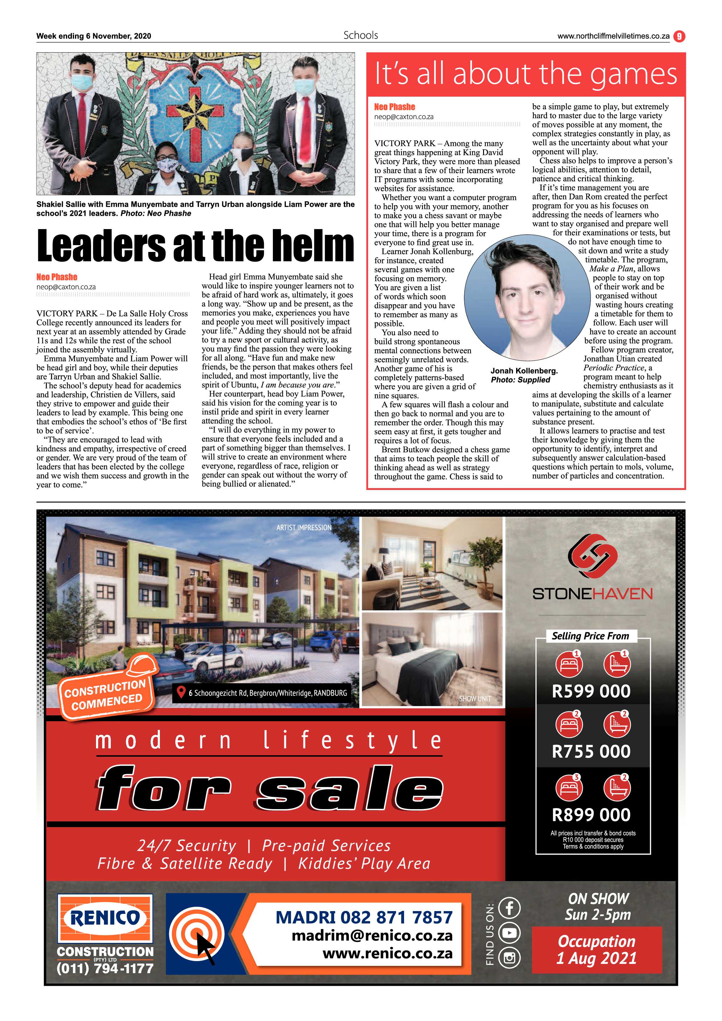 Northcliff Melville Times  06 November 2020 page 9