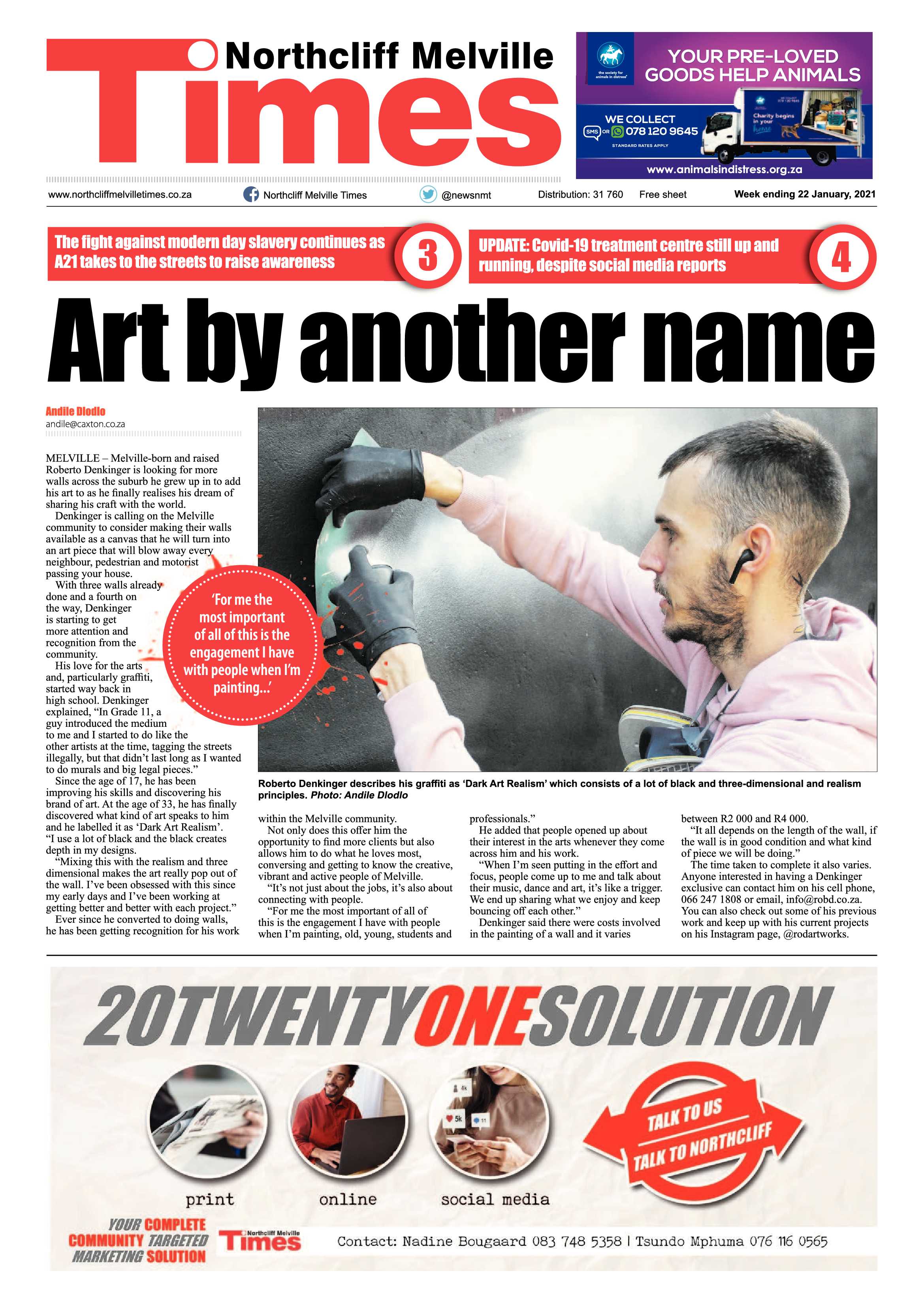 Northcliff Melville Times  22 January 2020 page 1