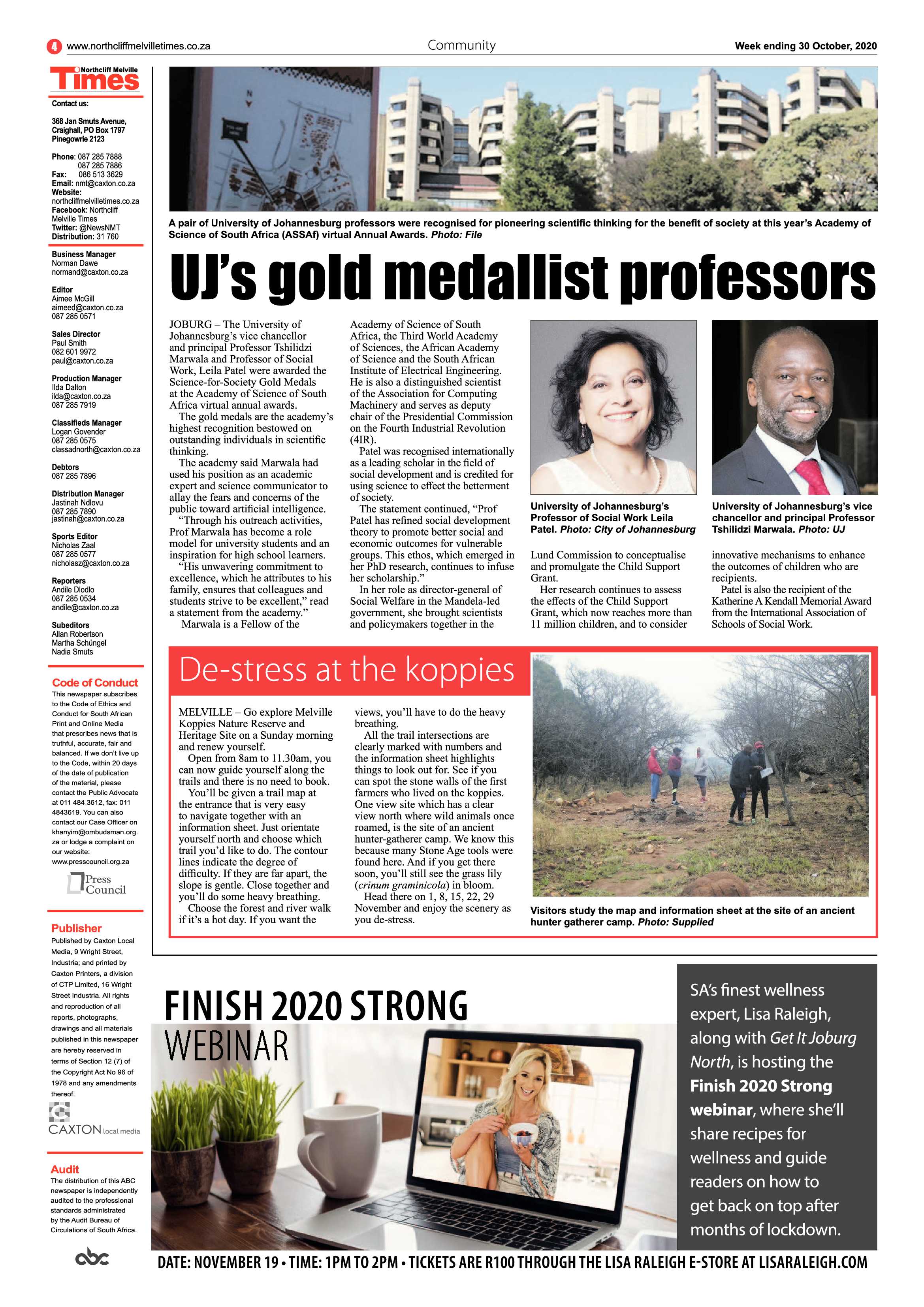 Northcliff Melville Times  30 October 2020 page 4