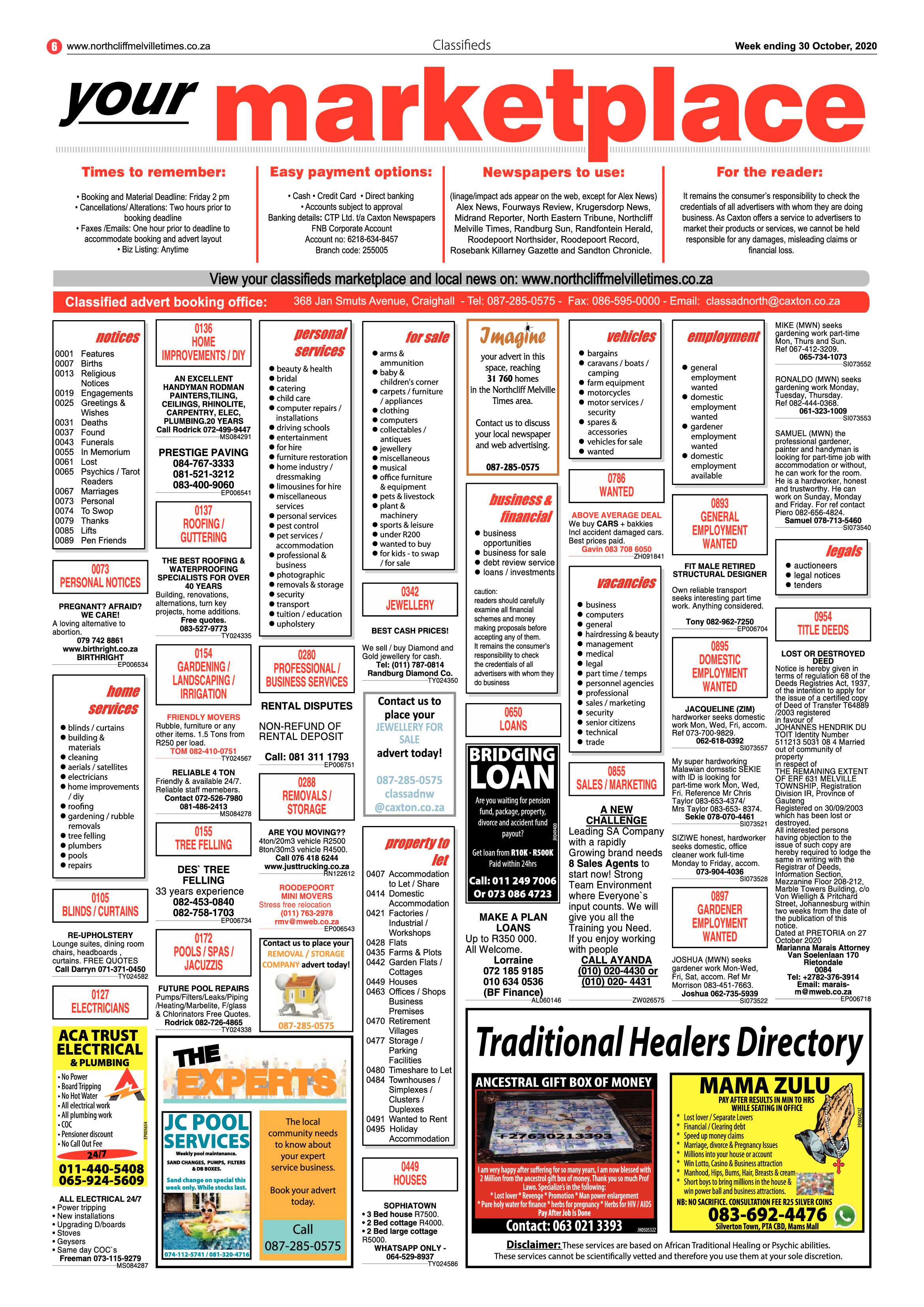 Northcliff Melville Times  30 October 2020 page 6