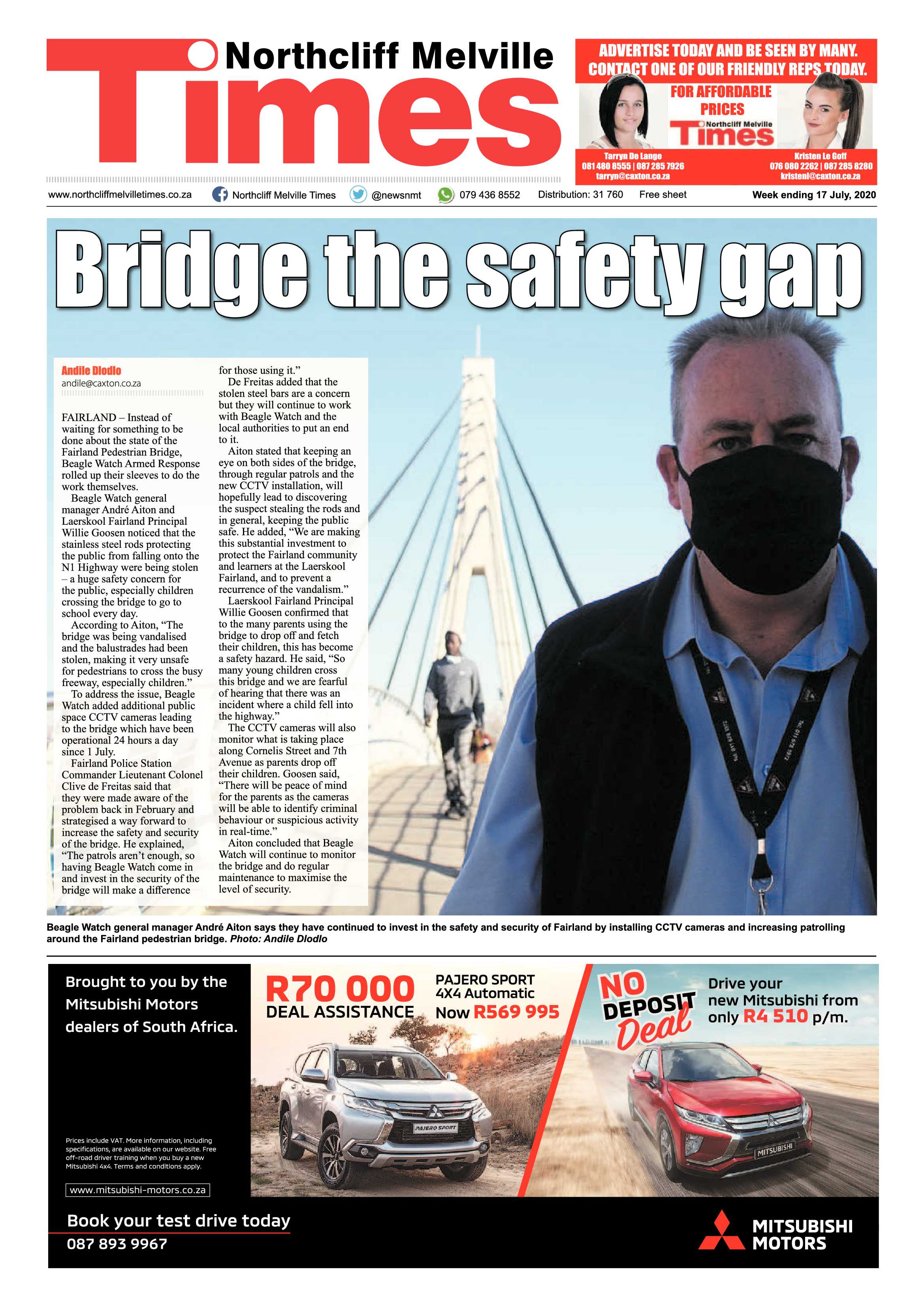 Northcliff Melville Times 17 July 2020 page 1