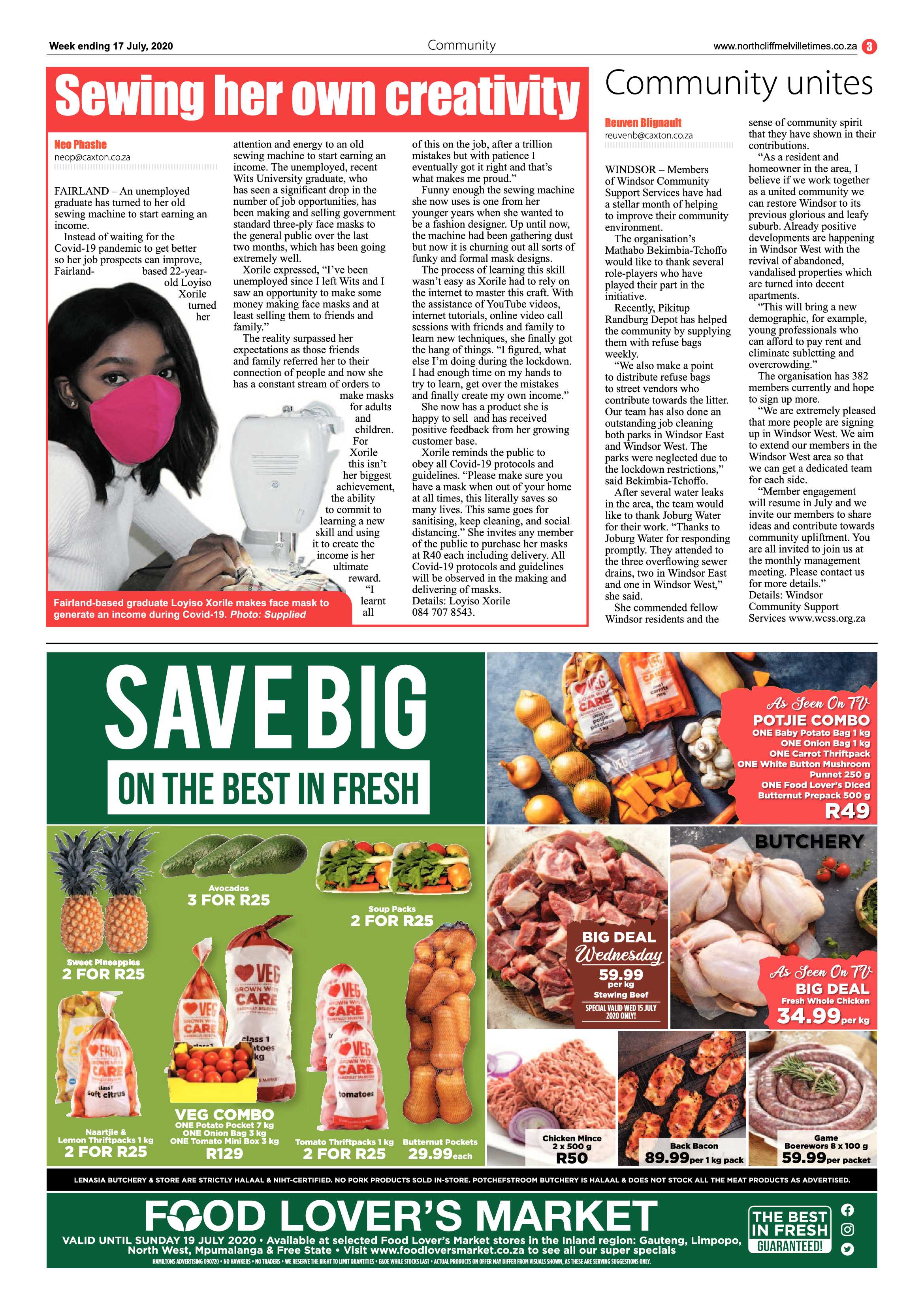 Northcliff Melville Times 17 July 2020 page 3