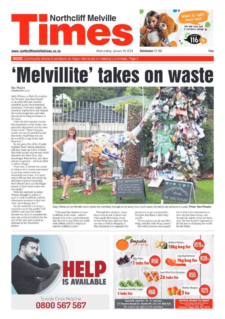 Northcliff Melville Times 19 Jan 2024 page 1