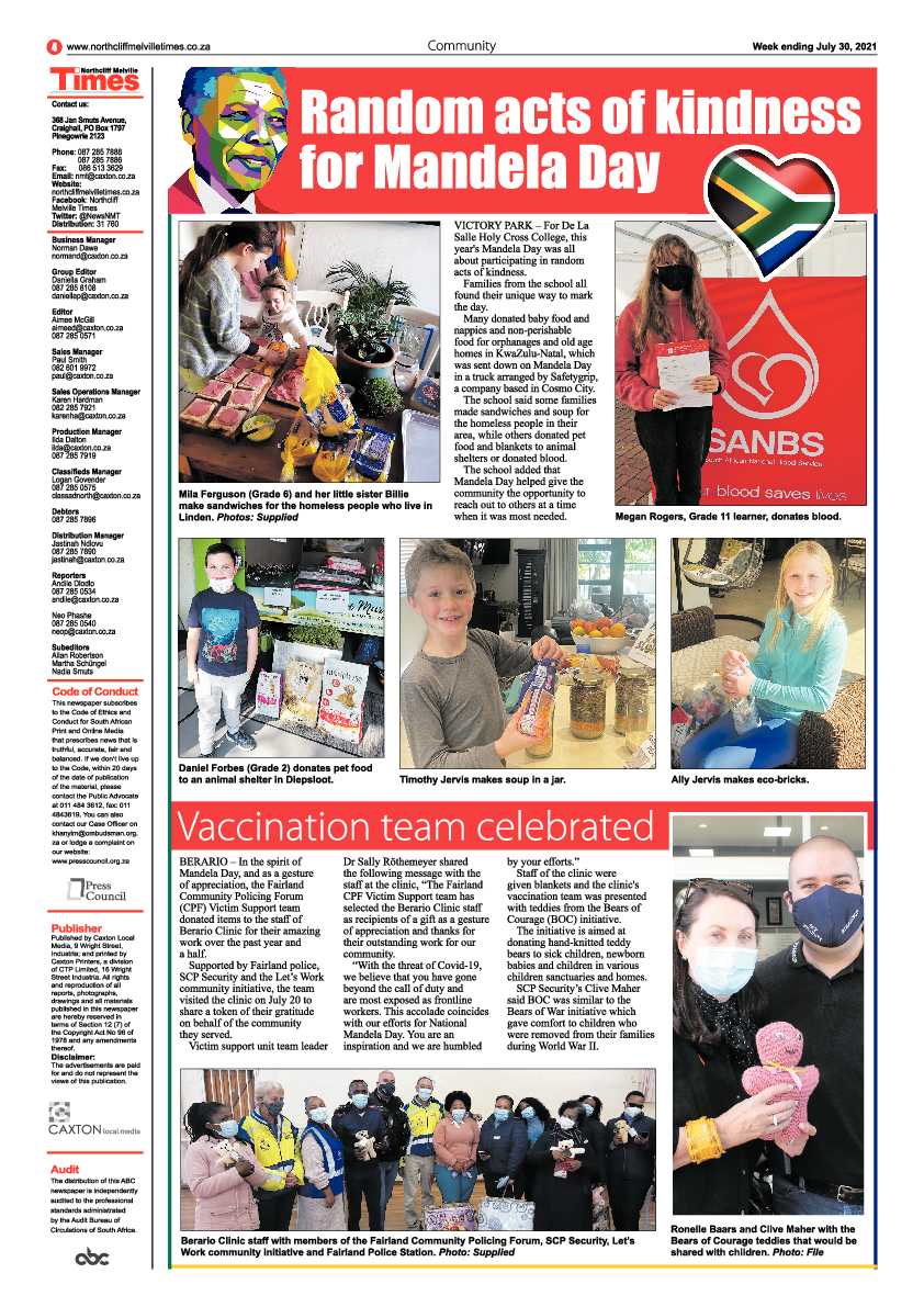 Northliff Melville Times  30 July 2021 page 4
