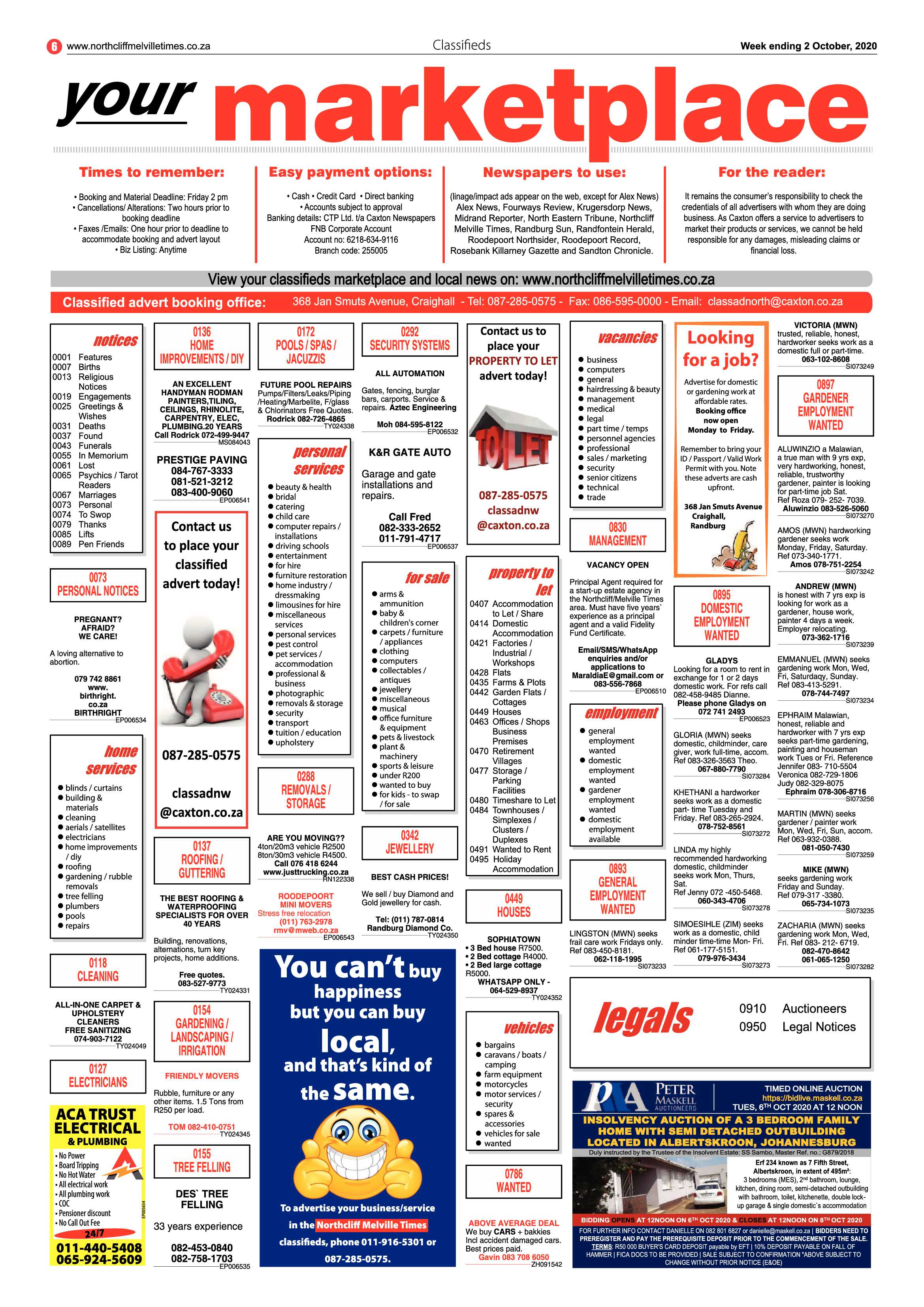Northcliff Melville Times 02 October 2020 page 6