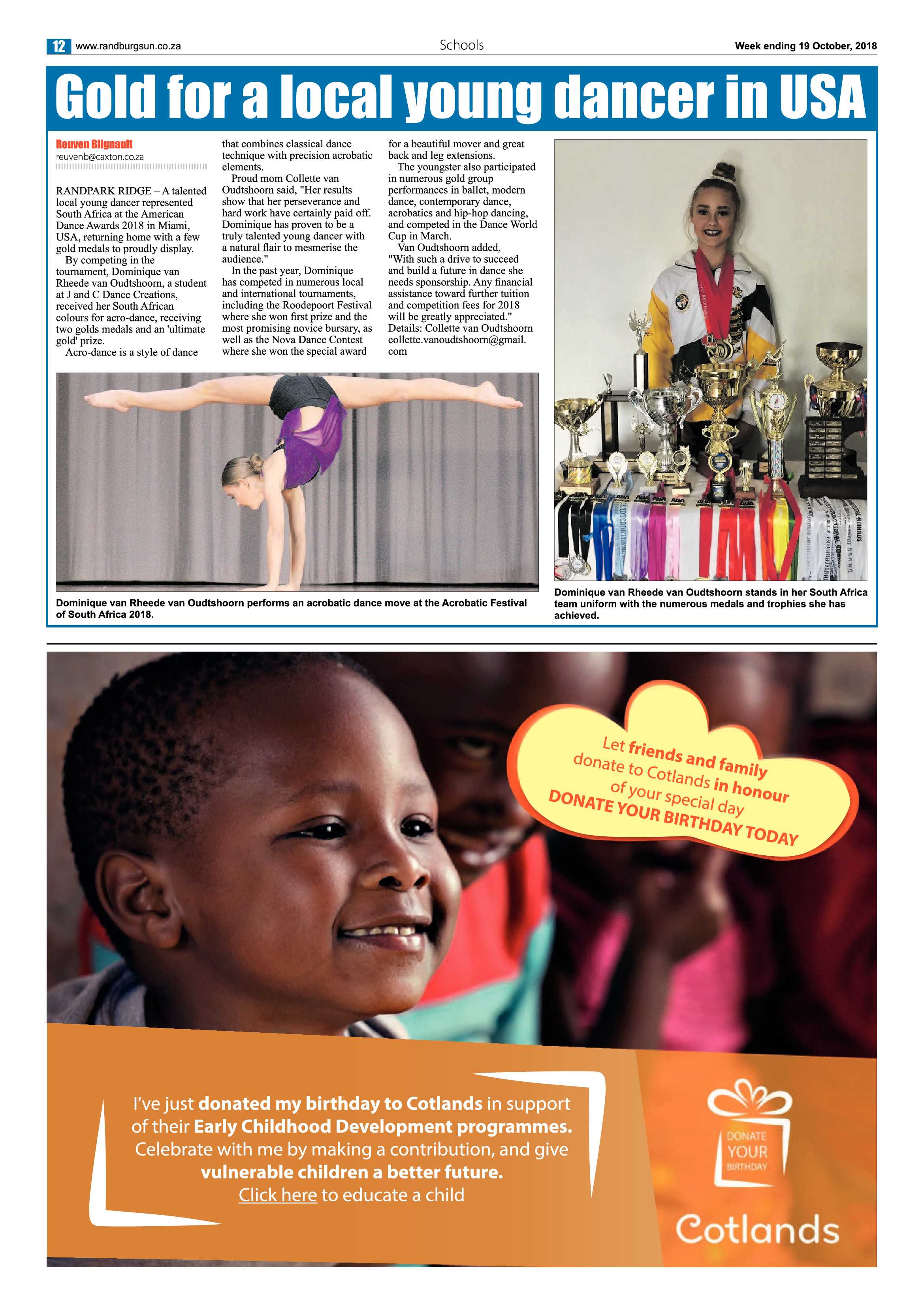 Randburg Sun 19 October 2018 page 12