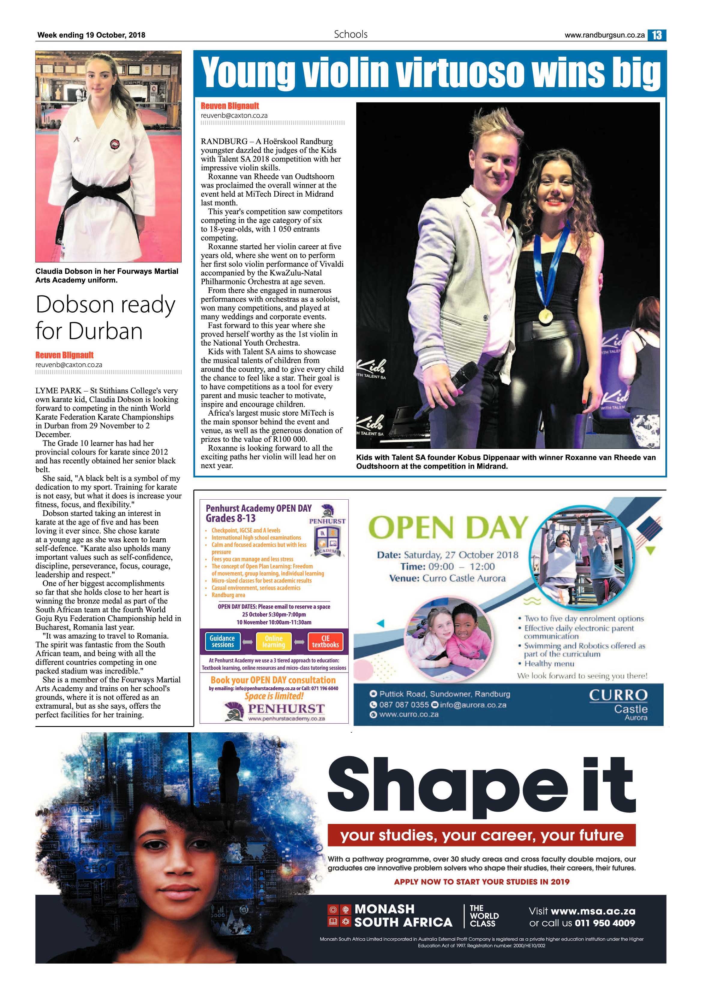 Randburg Sun 19 October 2018 page 13