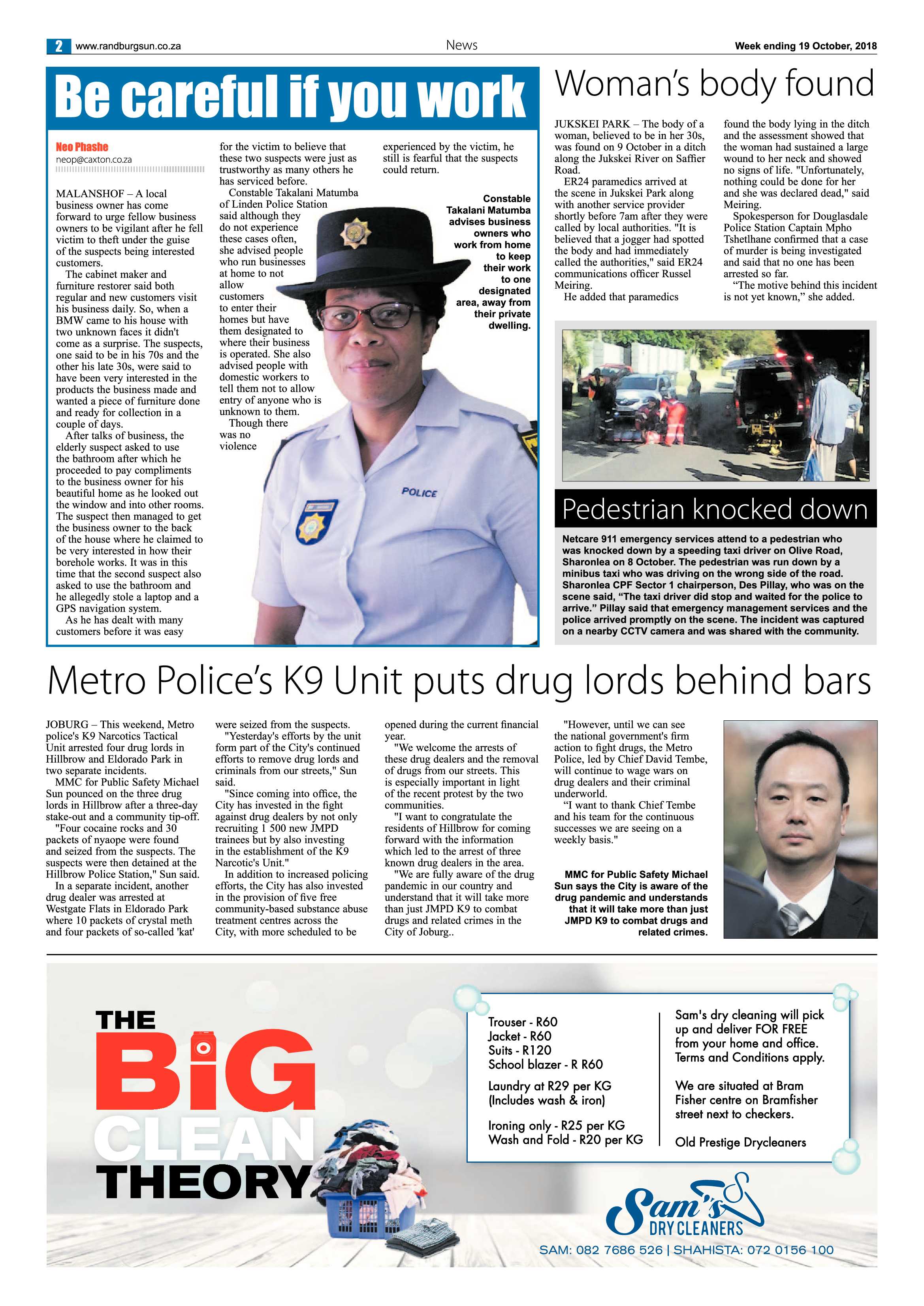 Randburg Sun 19 October 2018 page 2