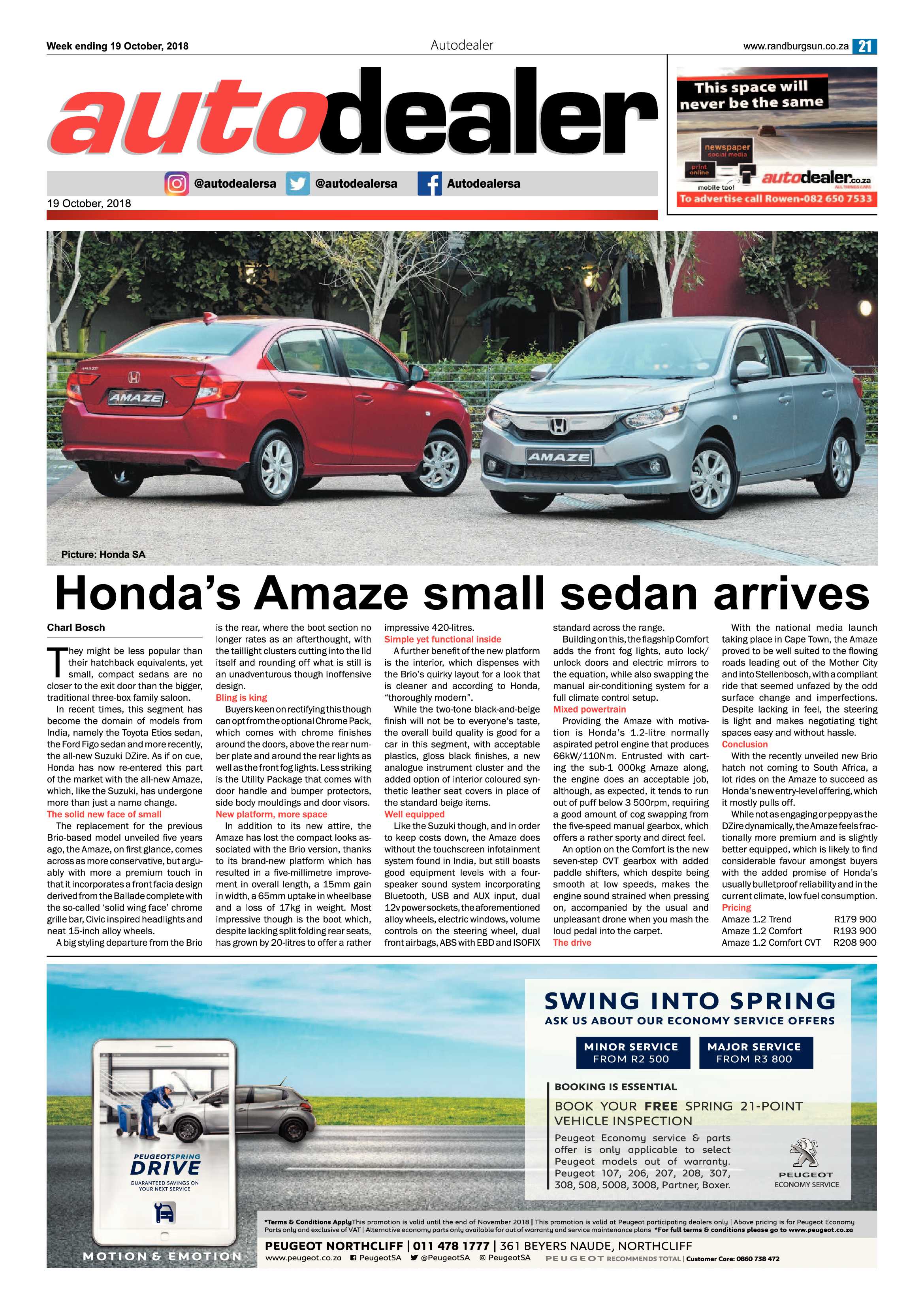 Randburg Sun 19 October 2018 page 21