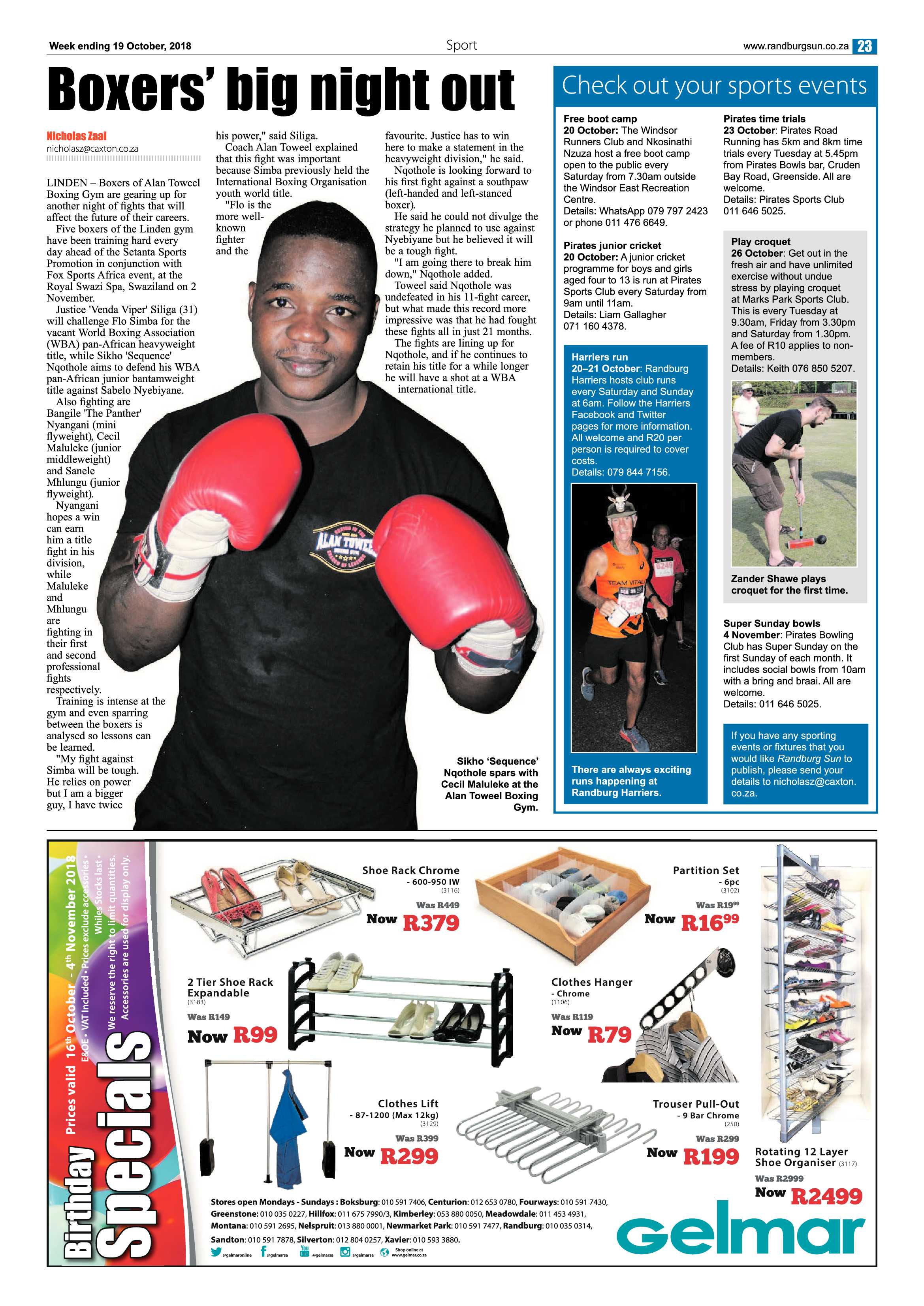 Randburg Sun 19 October 2018 page 23