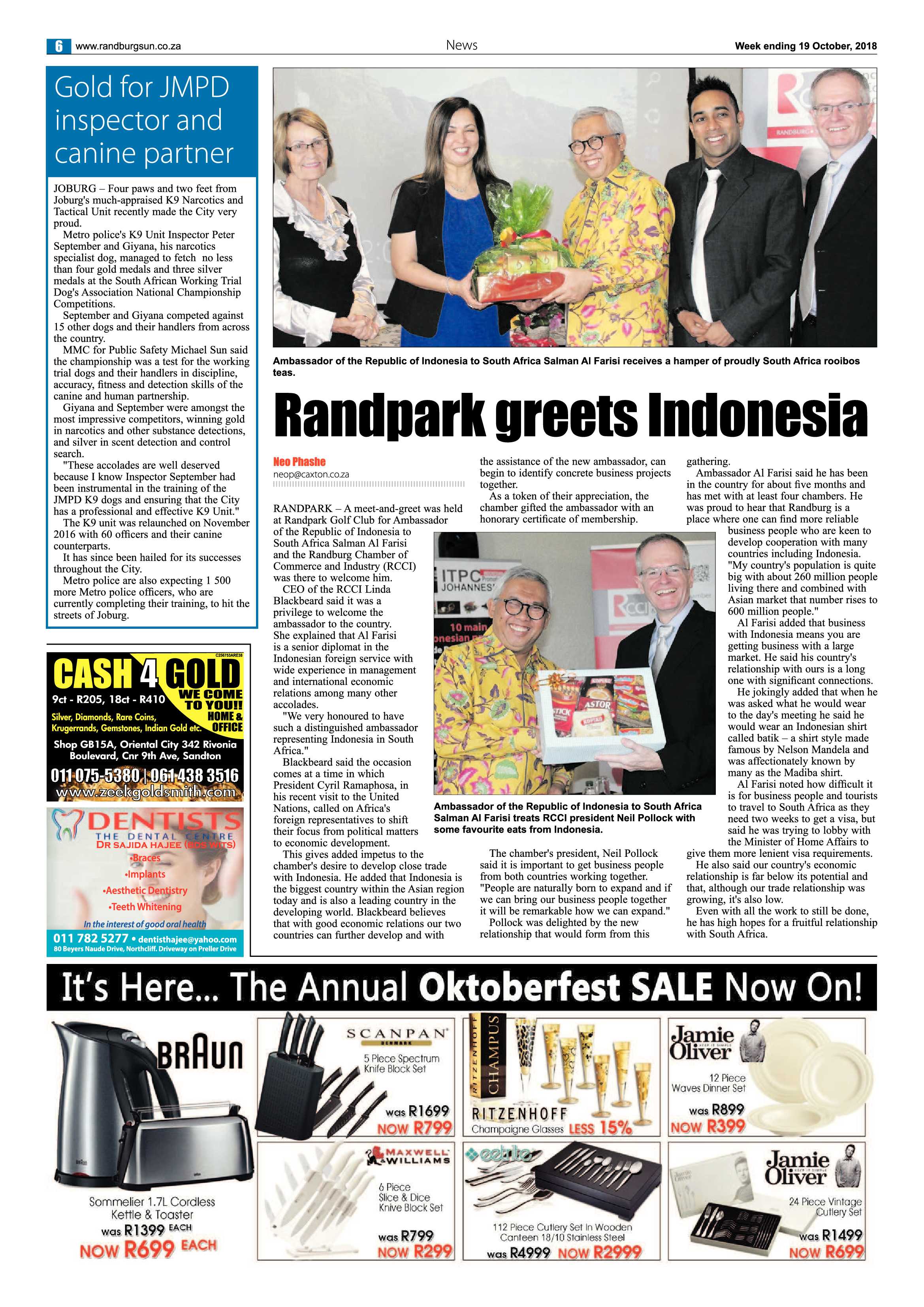 Randburg Sun 19 October 2018 page 6