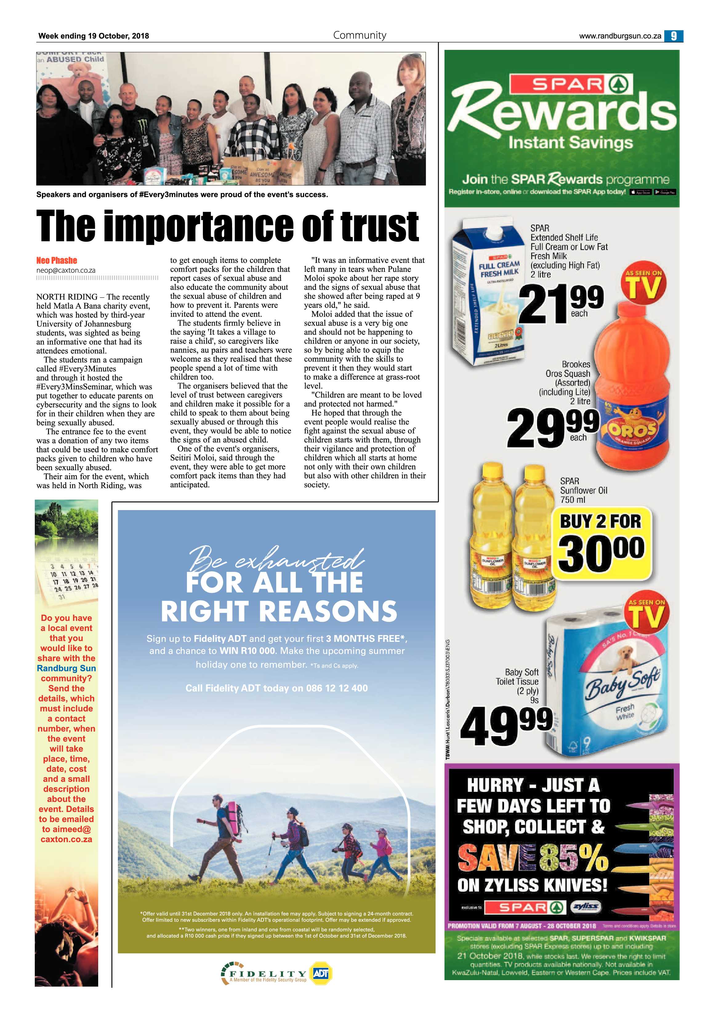 Randburg Sun 19 October 2018 page 9