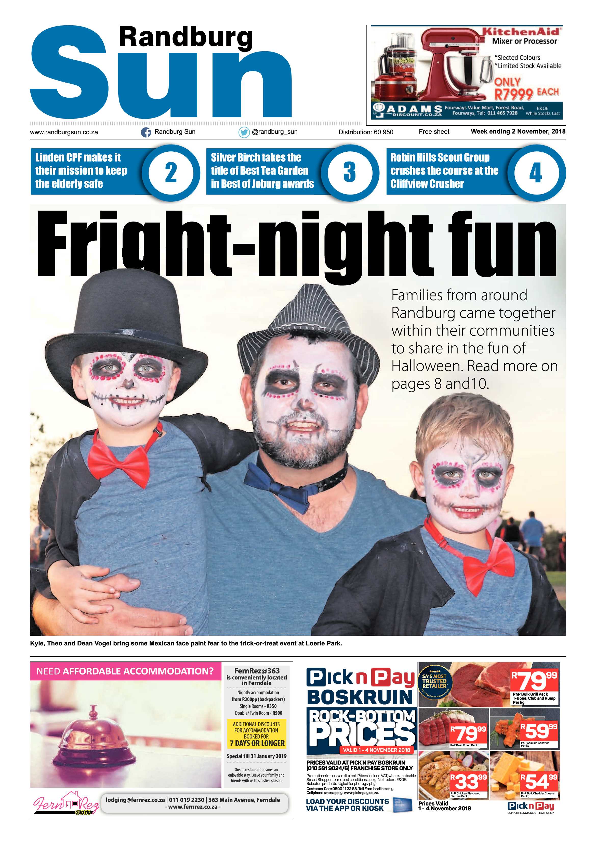Randburg Sun 2 November 2018 page 1