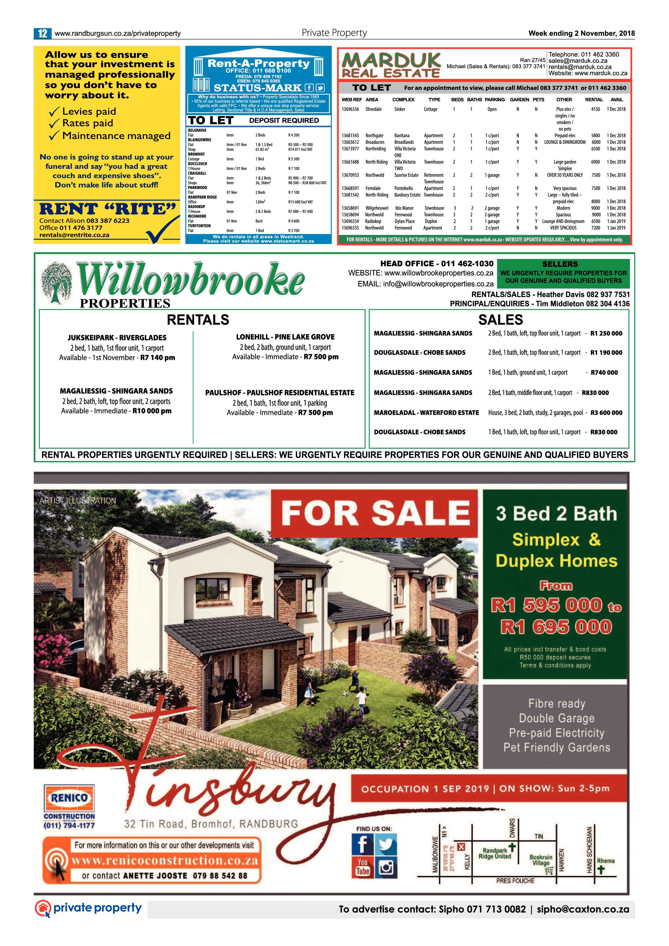 Randburg Sun 2 November 2018 page 12