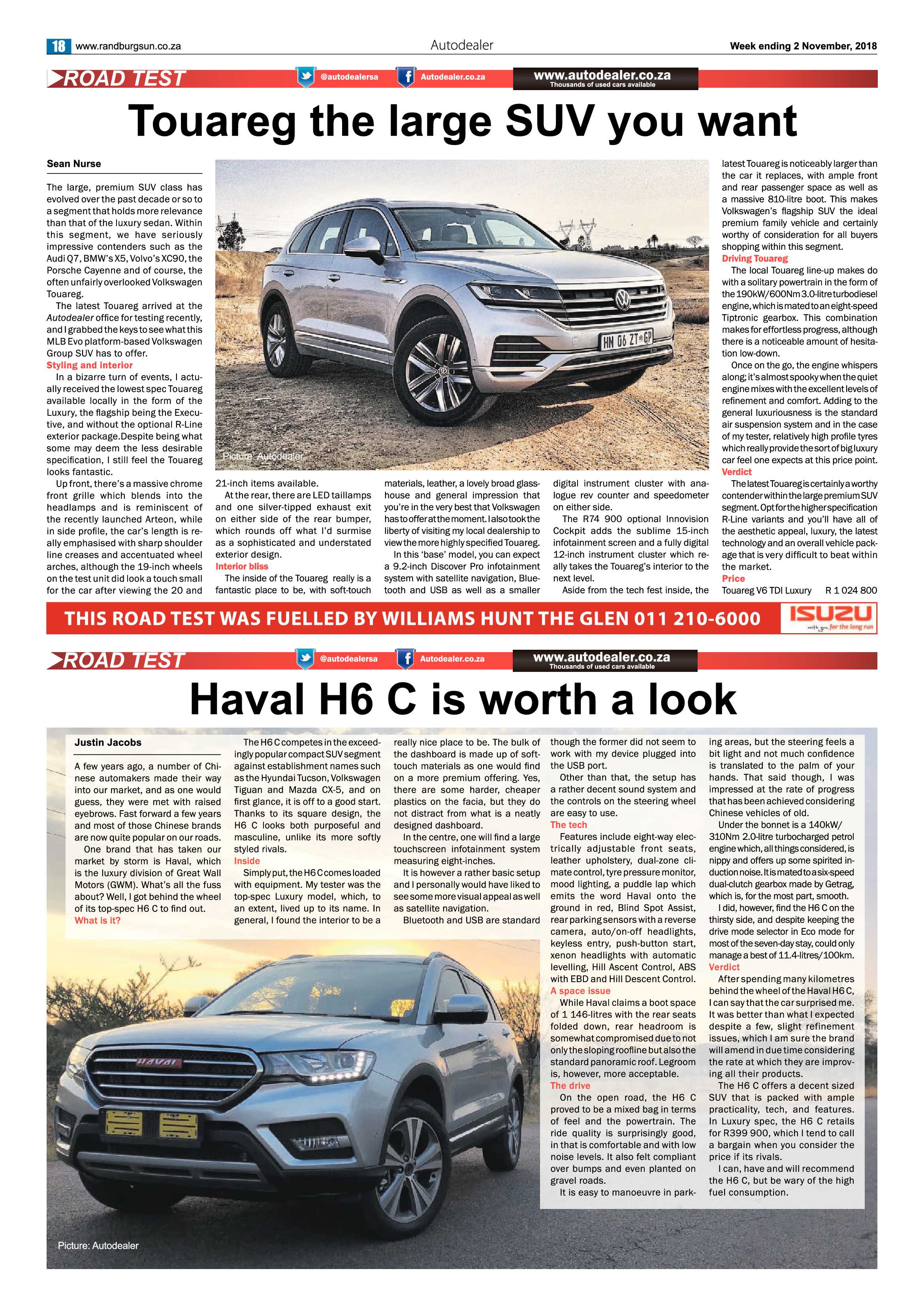 Randburg Sun 2 November 2018 page 18